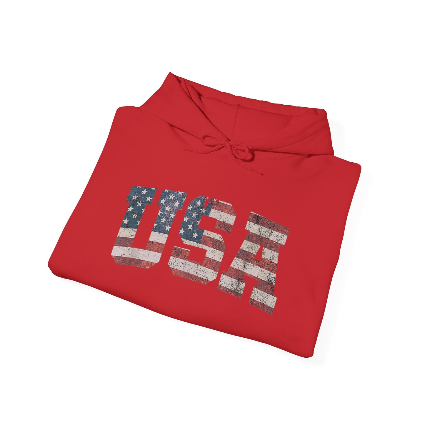 USA American Flag Retro Graphic Hoodie Men's Heavy Blend™ Hooded Sweatshirt