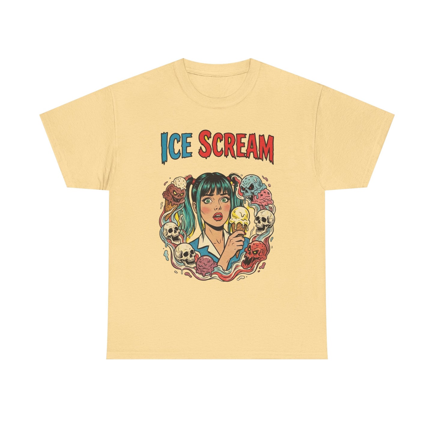 Death By Ice Cream Graphic T Shirt Heavy Cotton Tee NEW ADULT UNISEX