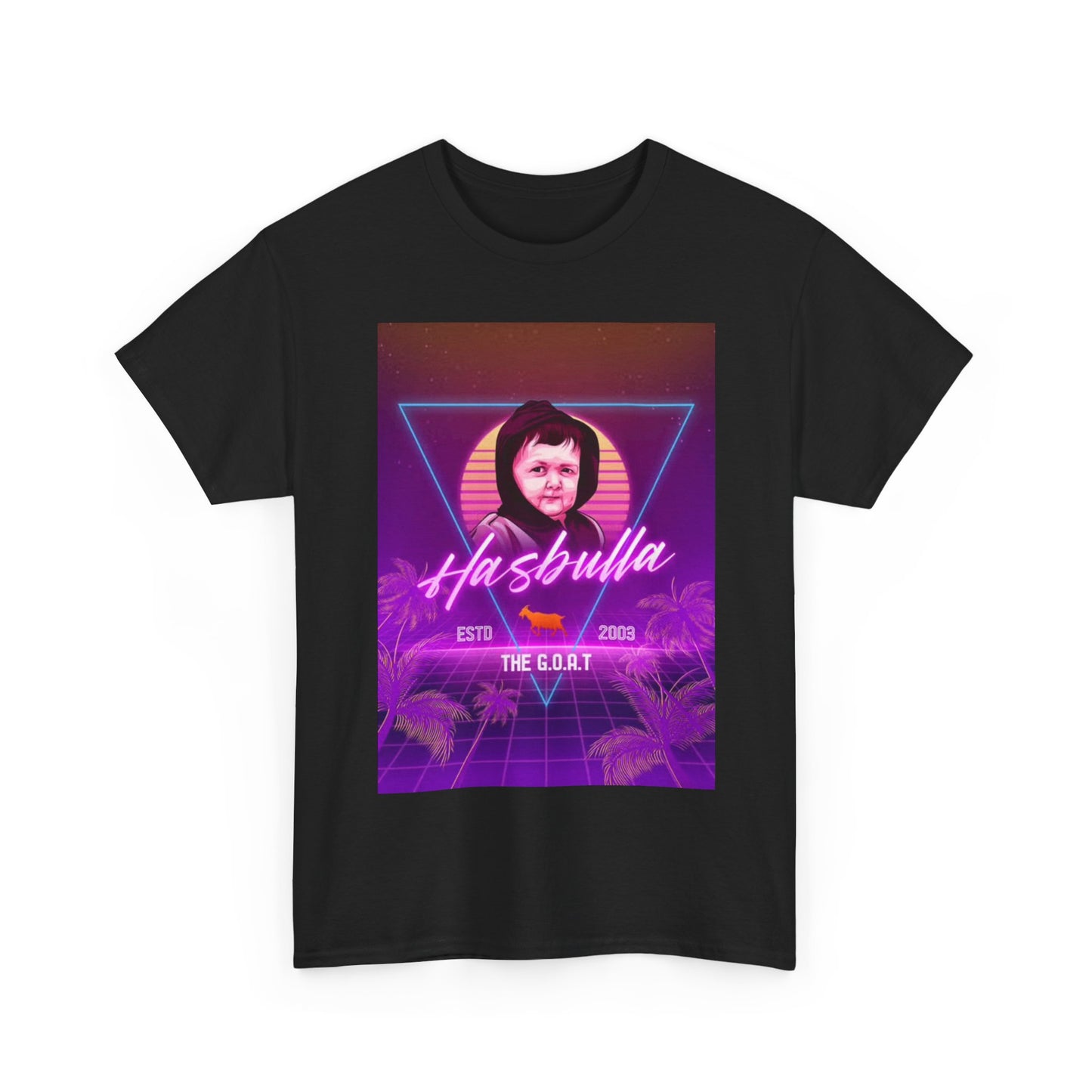 Hasbulla Tshirt Retro Neon Nelk Boys Funny Graphic ZYN Unisex Heavy Cotton Tee