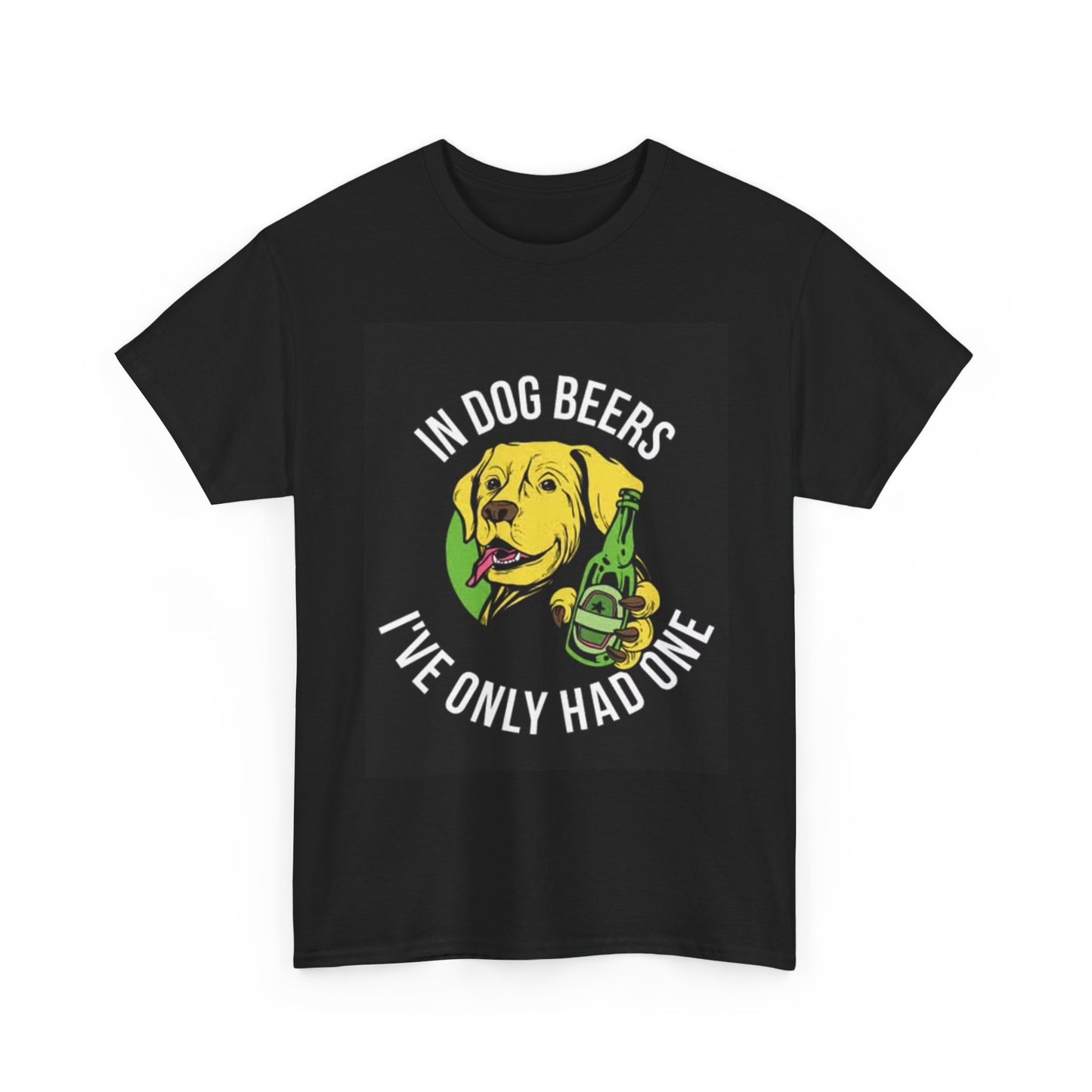 Dog Beers Graphic T Shirt Funny Golden Retriever Jokes Unisex Heavy Cotton Tee