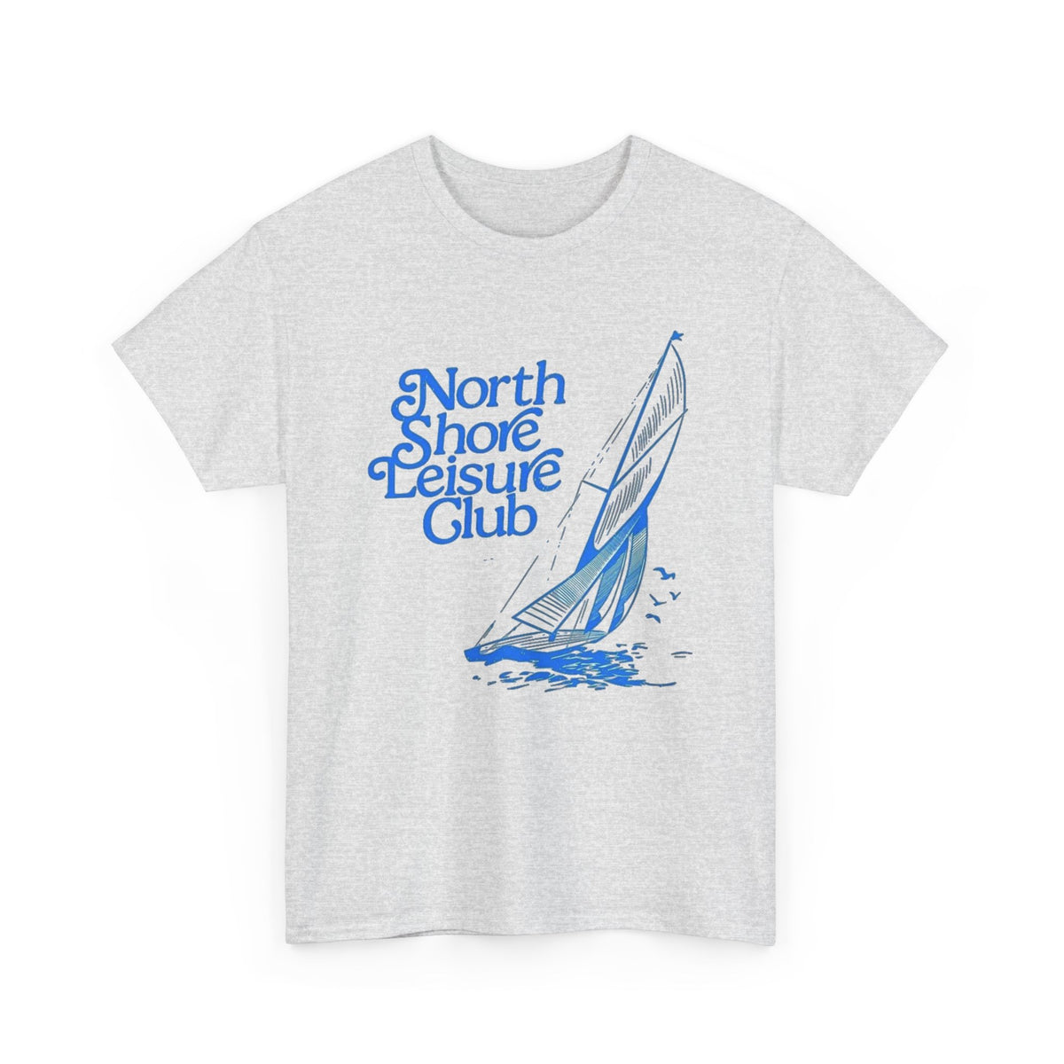 North Shore Leisure Club Sailing Graphic T Shirt Men's Heavy Cotton Tee