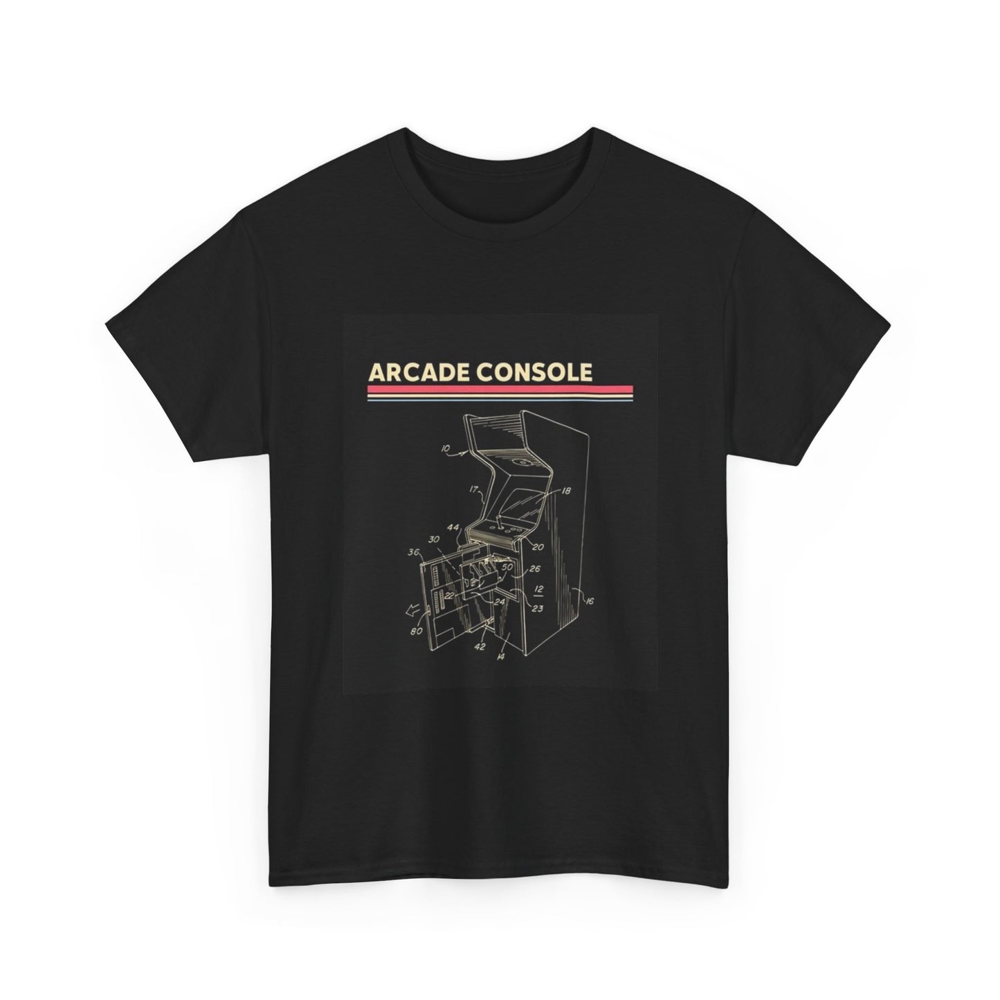 Arcade Console Tshirt Retro 80s Gaming Vintage Gamer Unisex Heavy Cotton Tee