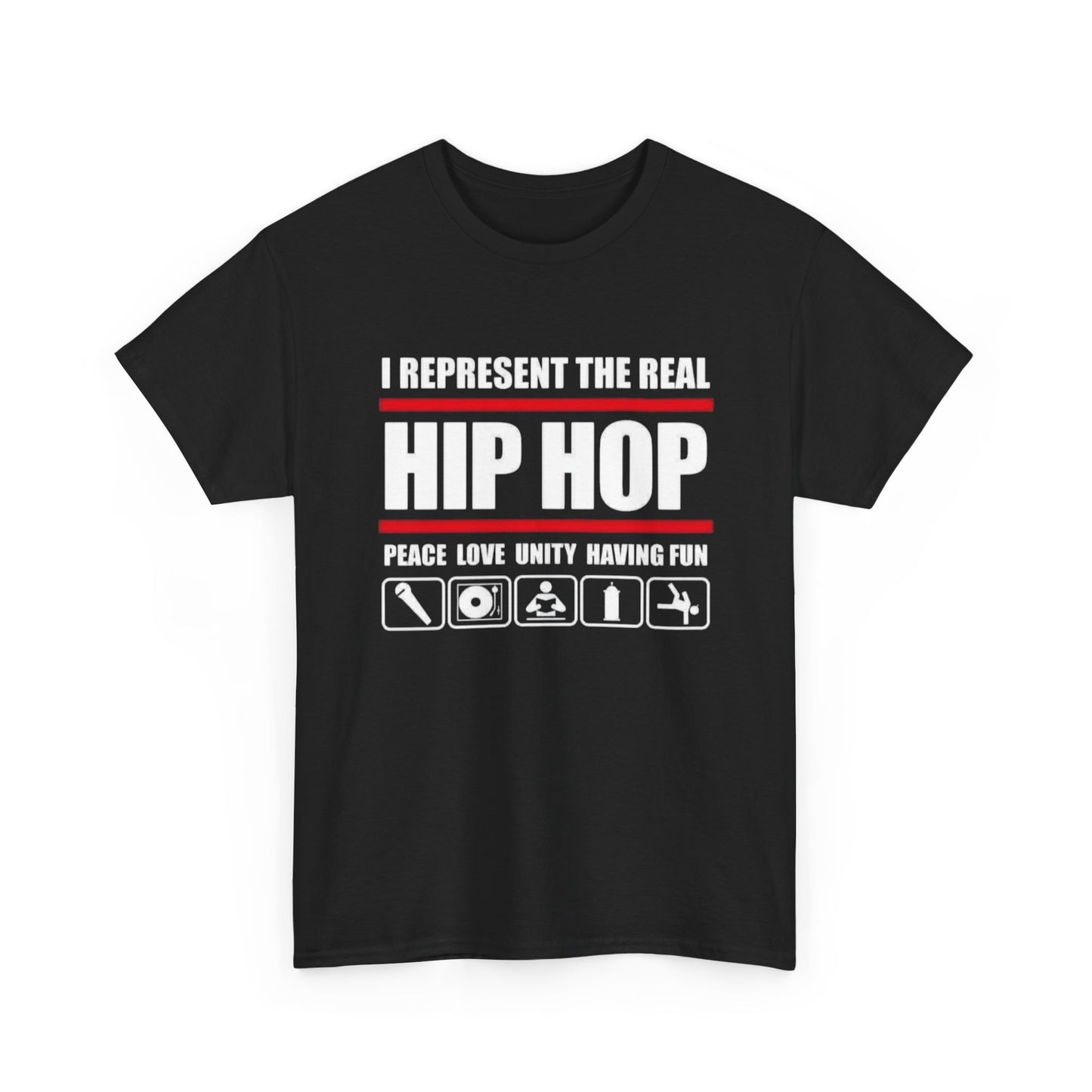 I Represent Real Hip Hop Graphic T Shirt NEW ADULT TEE Cotton