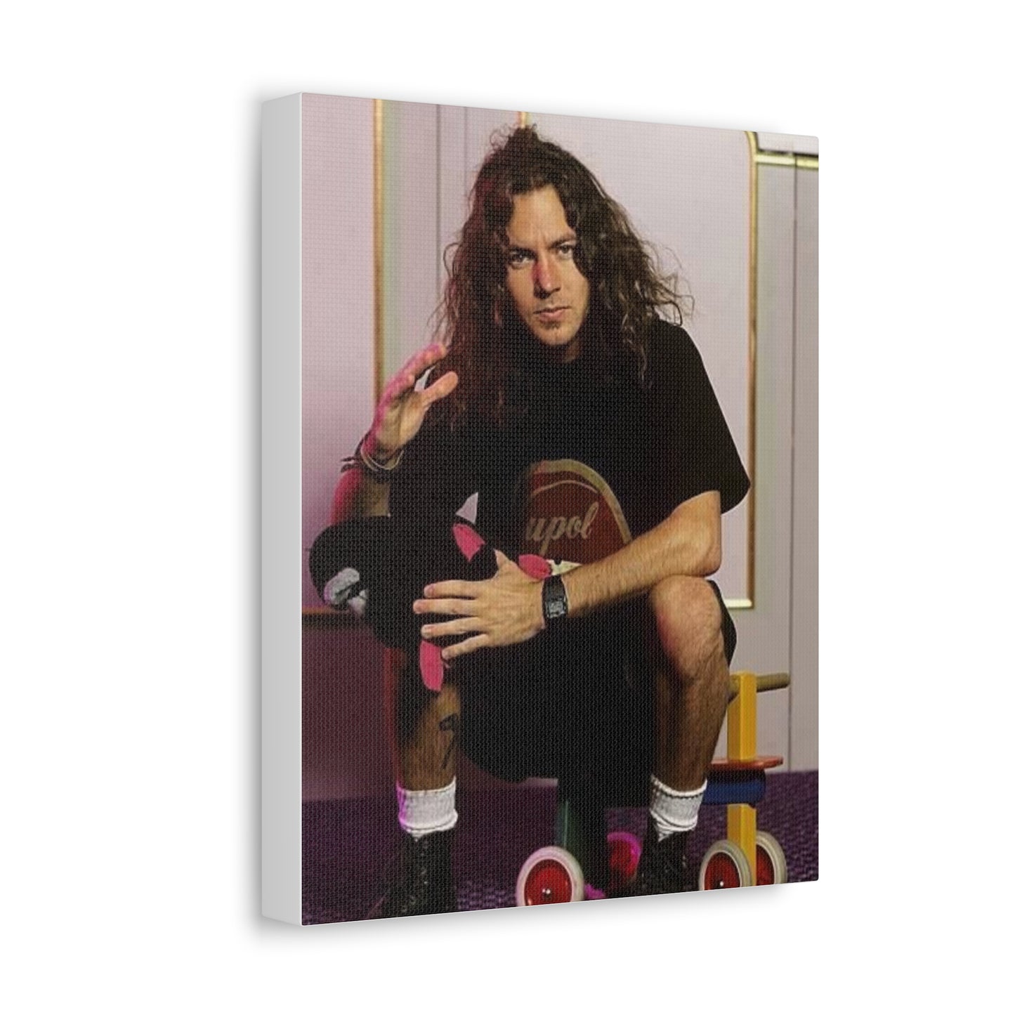 Eddie Vedder Retro Photograph Framed Stretched Canvas MULTIPLE SIZES