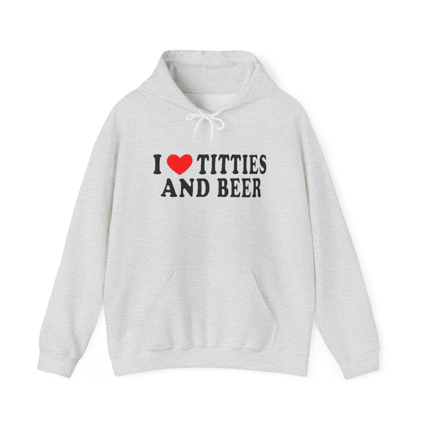 I Love Titties And Beer Graphic Hoodie Unisex Heavy Blend™ Hooded Sweatshirt