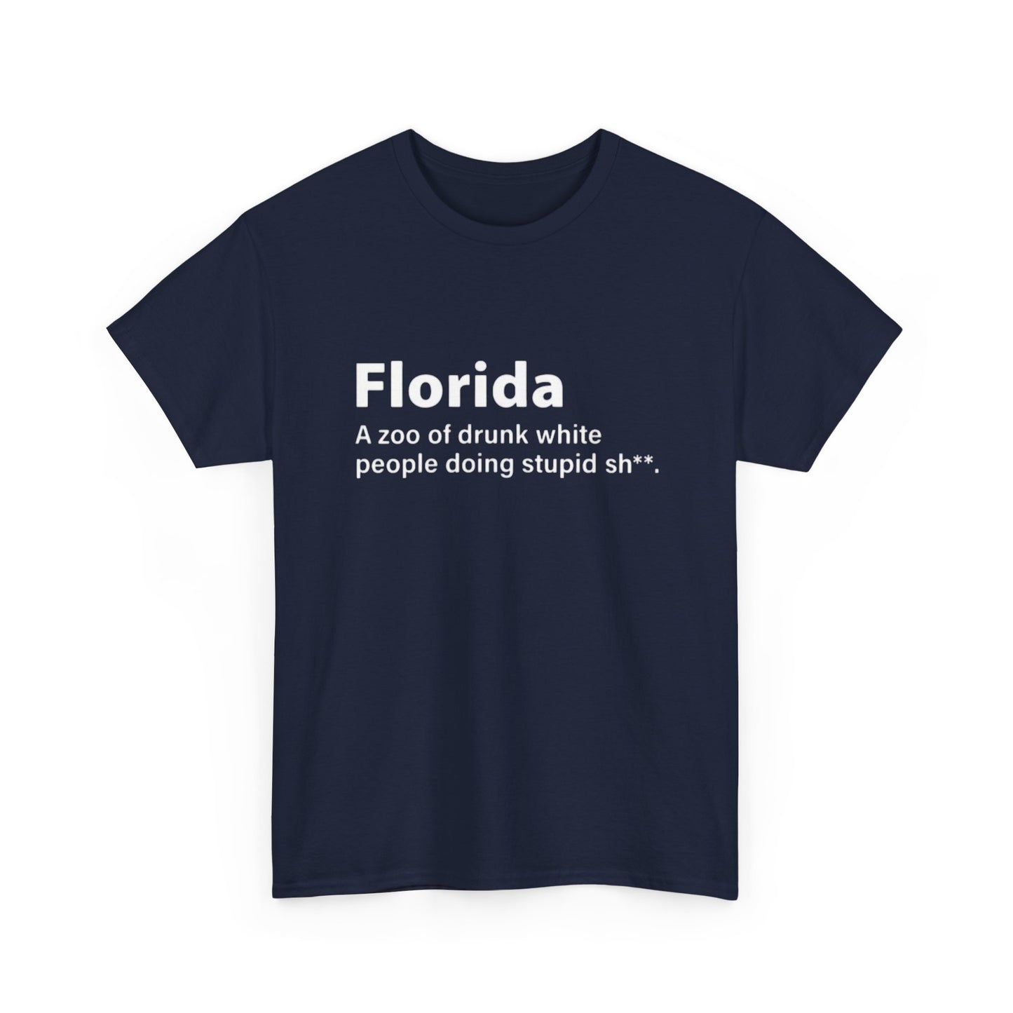 Florida Funny True Graphic T Shirt Jokes Comedy Gift Tampa Unisex Heavy Cotton