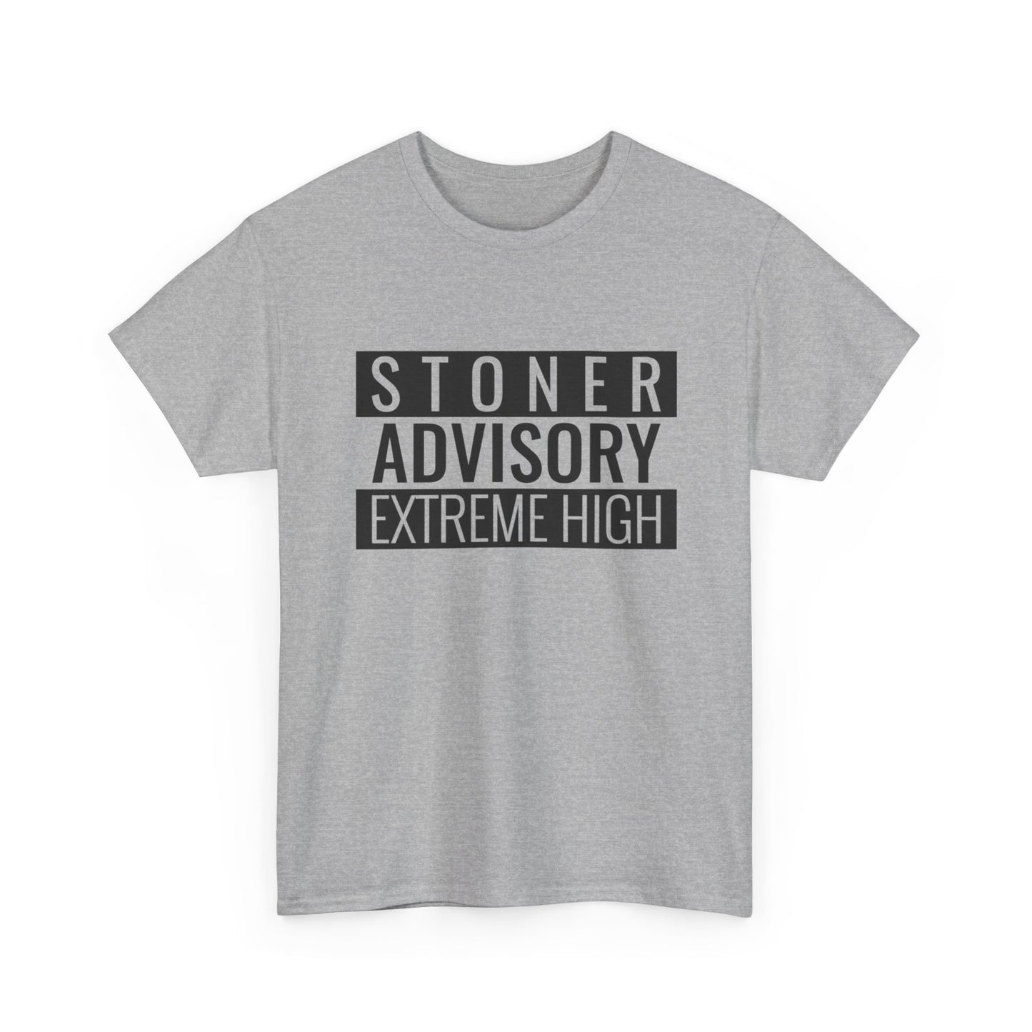 Stoner Advisory Funny T-Shirt Unisex Heavy Cotton Tee Gift New