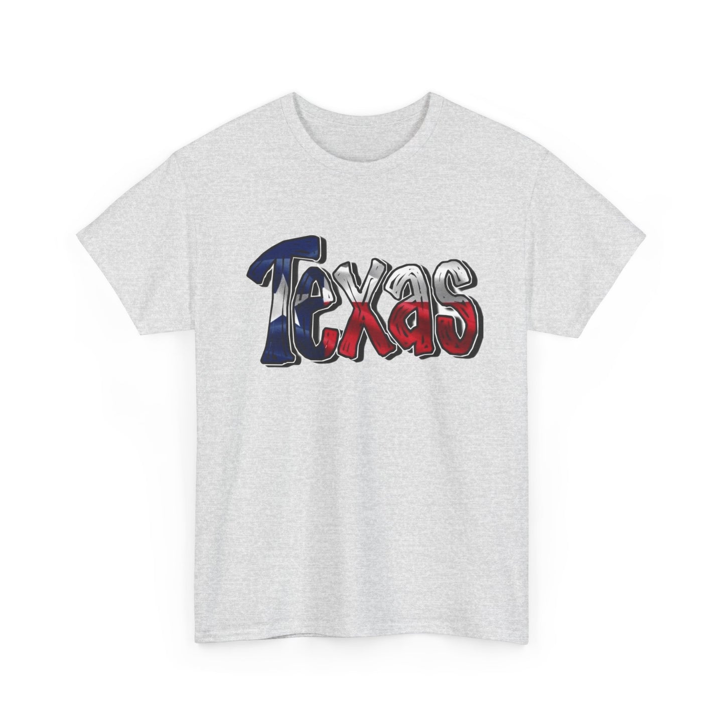 Texas State American Flag Graphic T Shirt NEW GIFT Unisex Heavy Cotton Tee