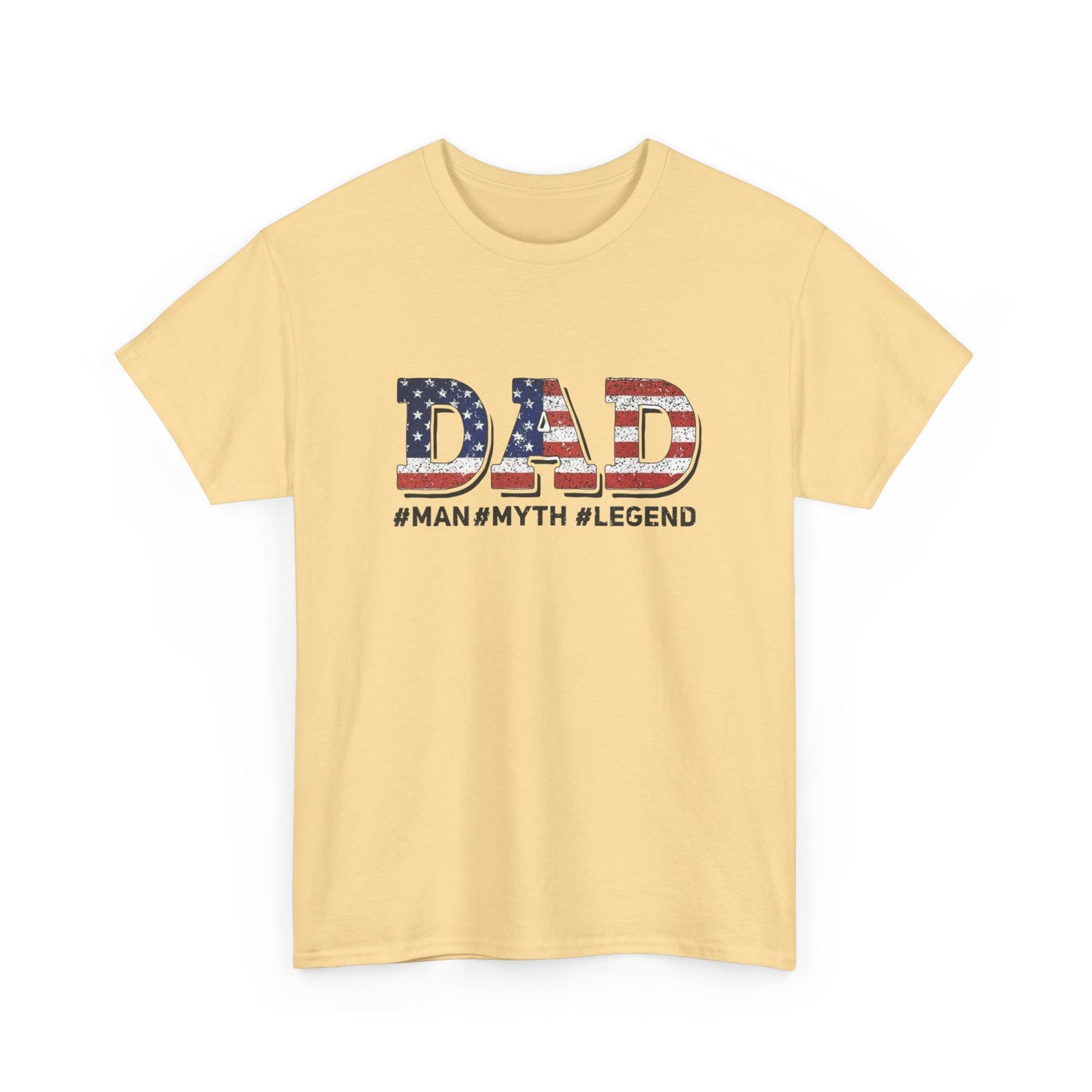 Dad Man Myth Legend USA Graphic T Shirt NEW ADULT Unisex Heavy Cotton Tee