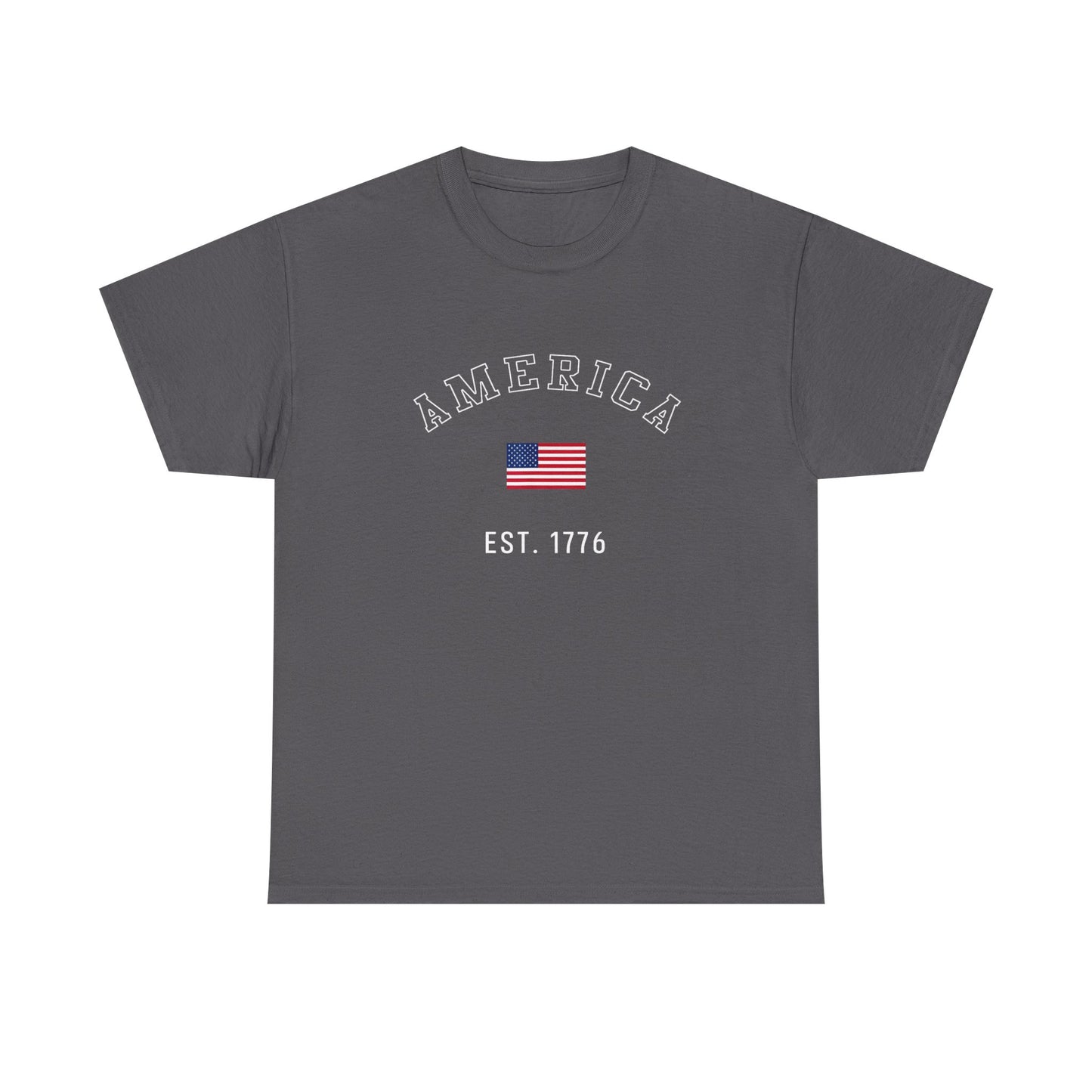 America EST 1776 Graphic T Shirt ADULT NEW