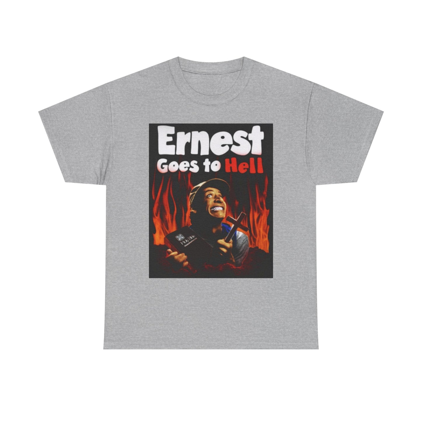 Ernest Goes To Hell Graphic T Shirt Funny Vintage Poster Unisex Heavy Cotton Tee