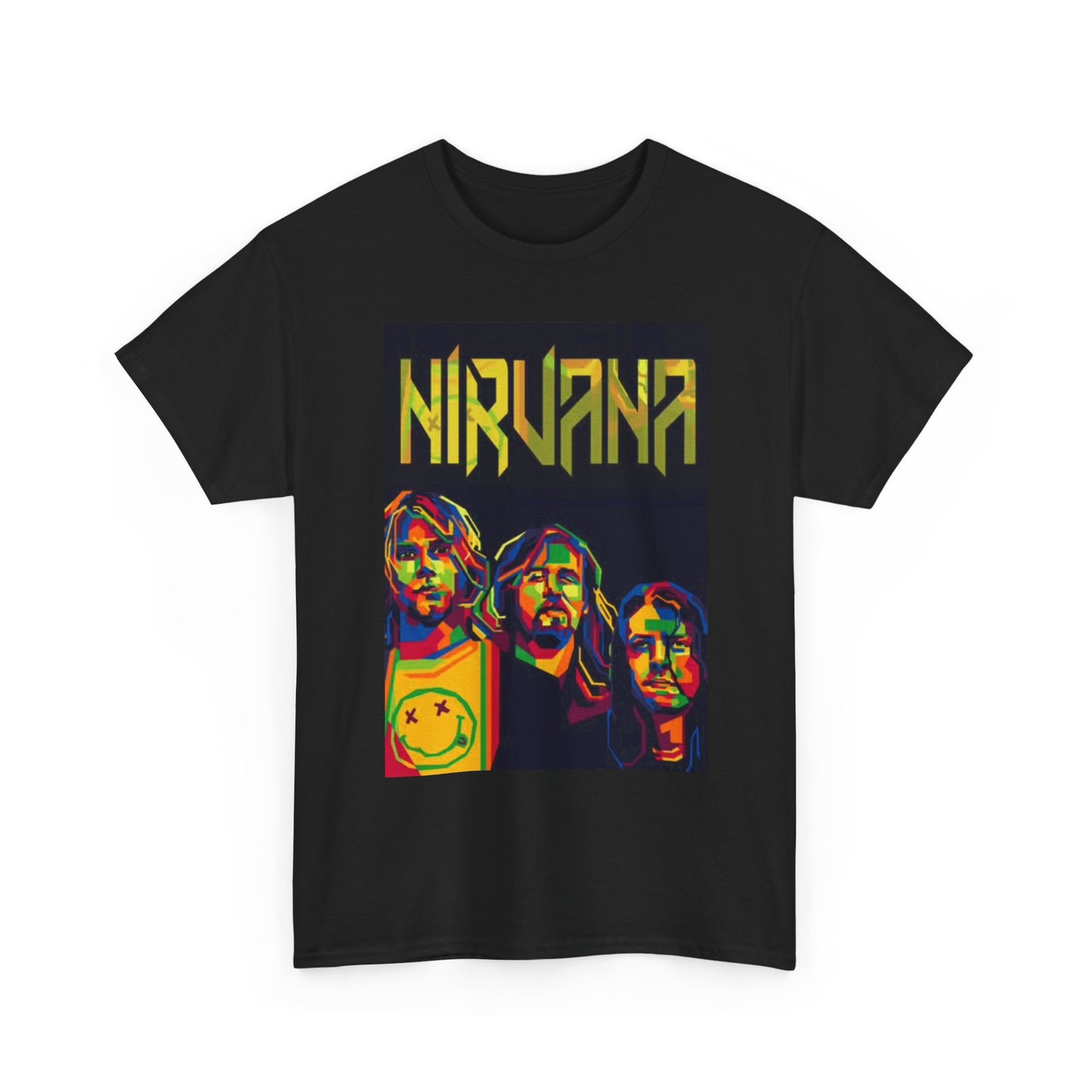 Nirvana Graphic T Shirt Vintage Grunge Rock Metal Unisex Heavy Cotton Tee