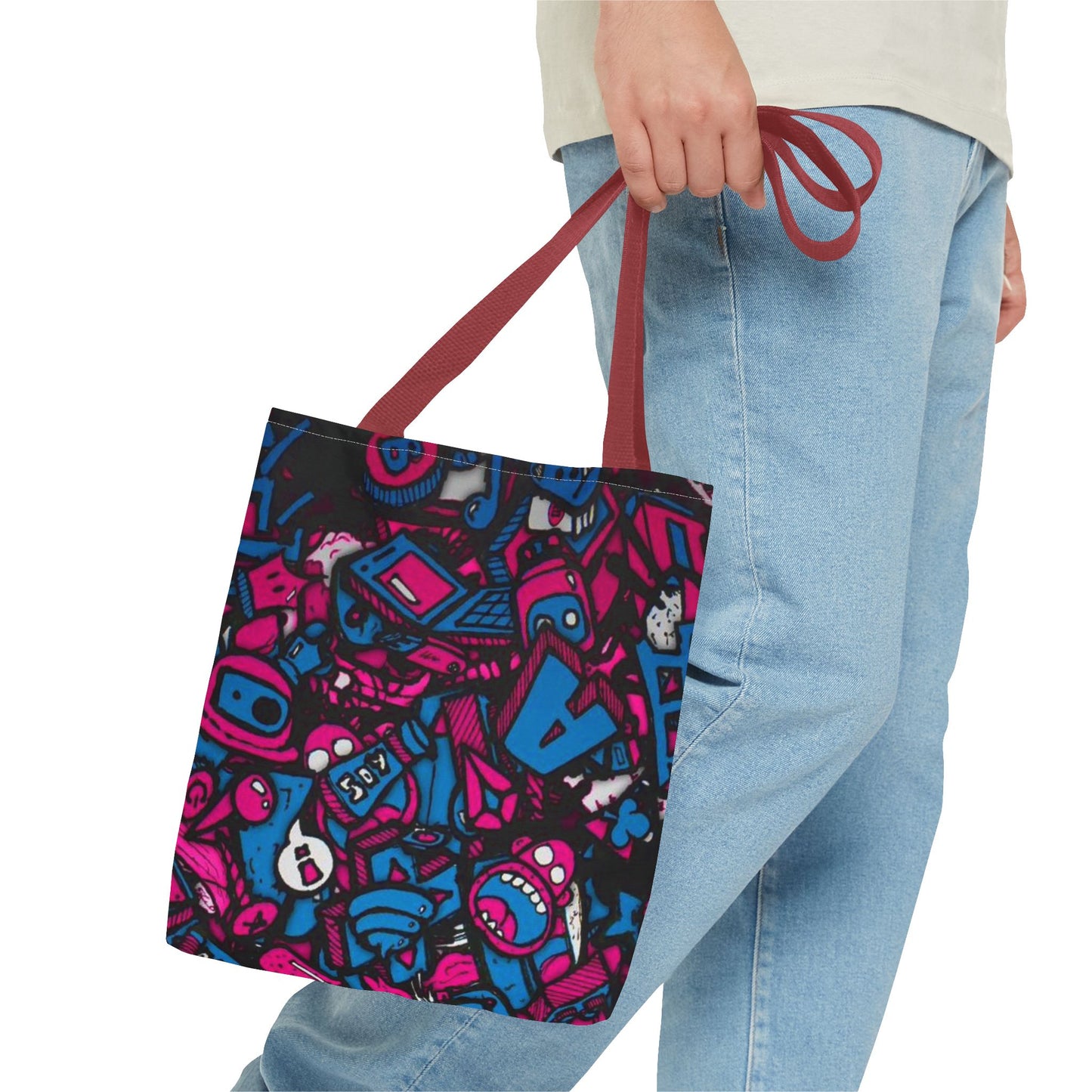 Cartoon Characters All Over Print BRAND NEW Purse, Pocketbook,Travel Tote Bag
