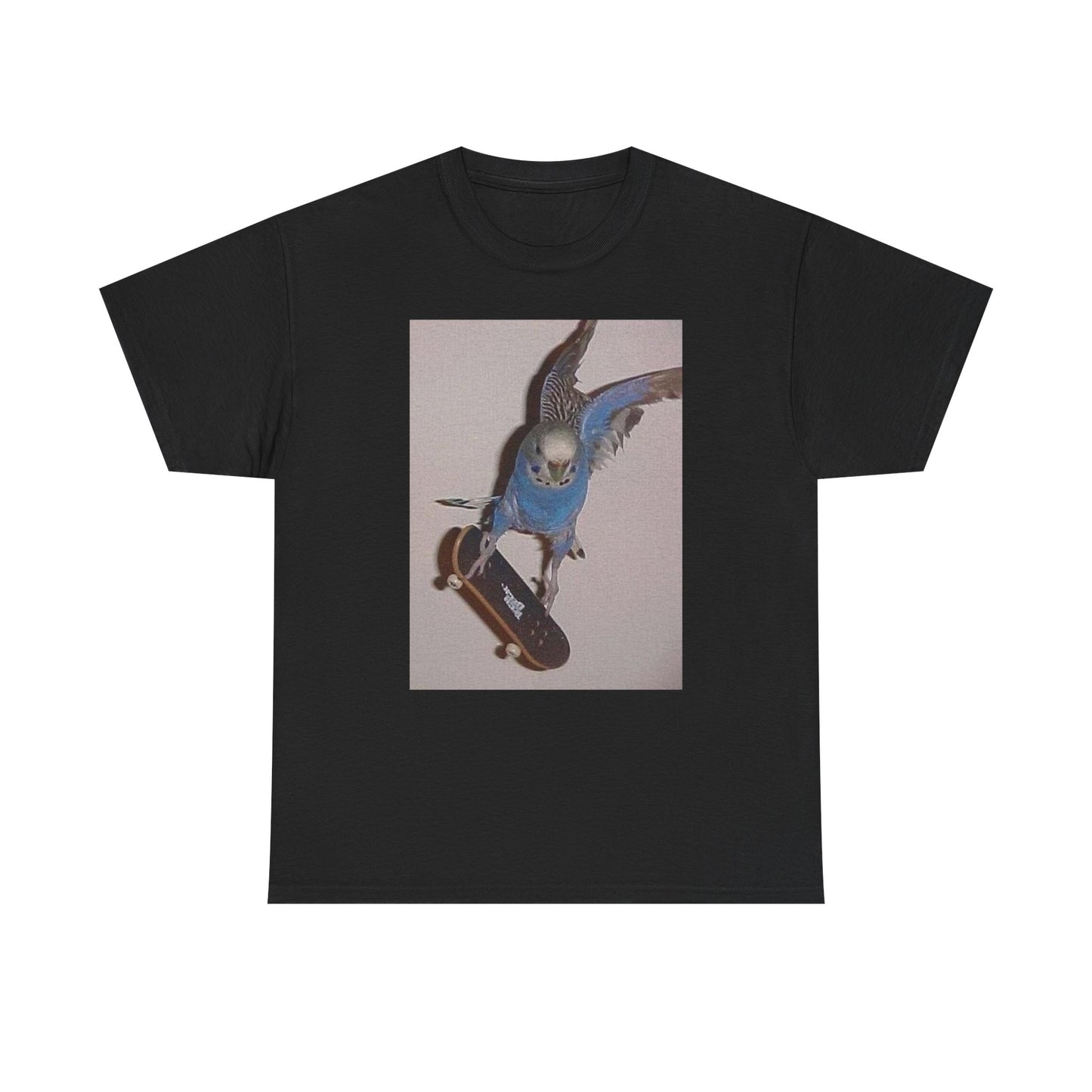 Bird Skateboarding Hilarious Graphic T-Shirt Unisex Heavy Cotton Tee NEW