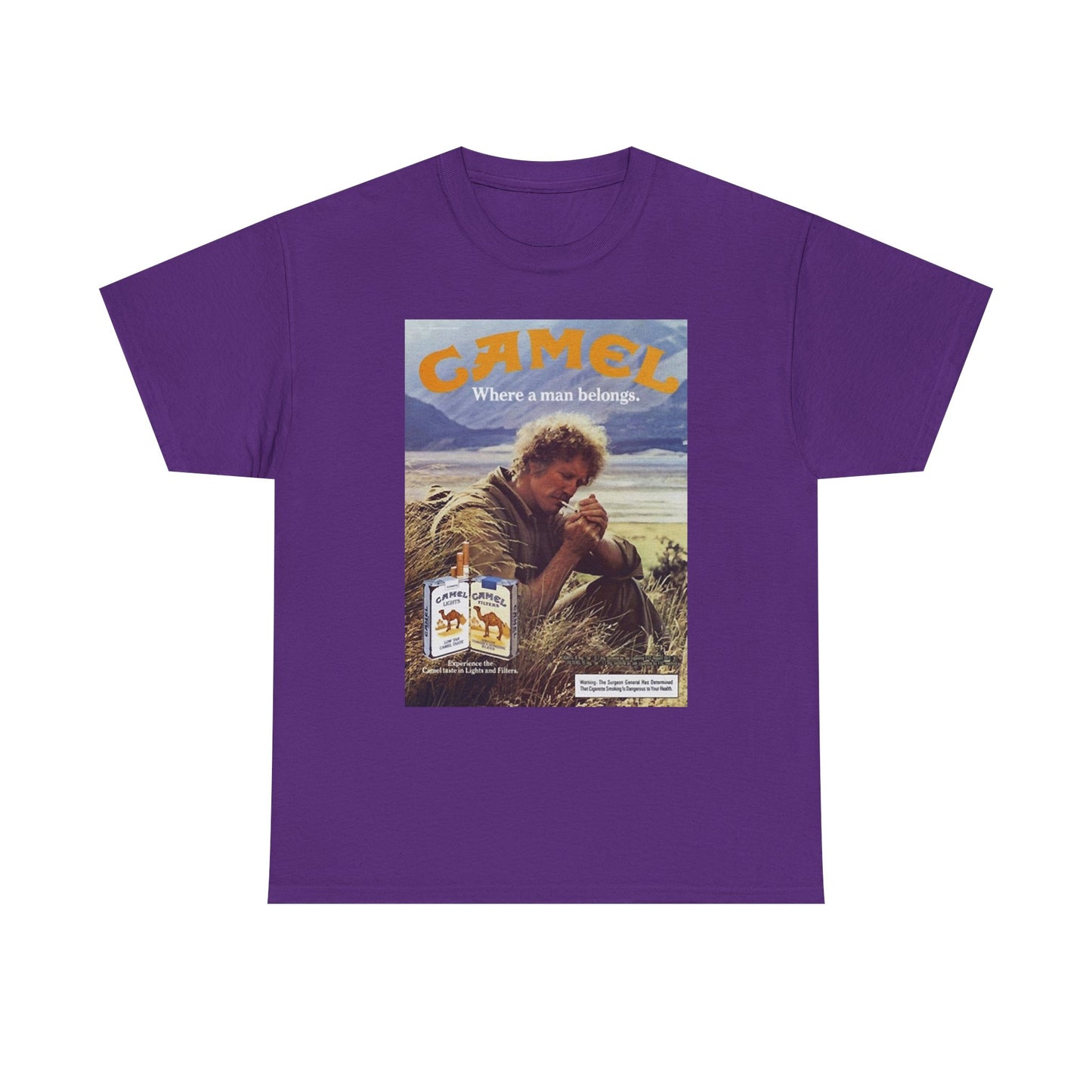 Joe Camel Cigarettes T-shirt Vintage Poster Retro Unisex Heavy Cotton Tee 1