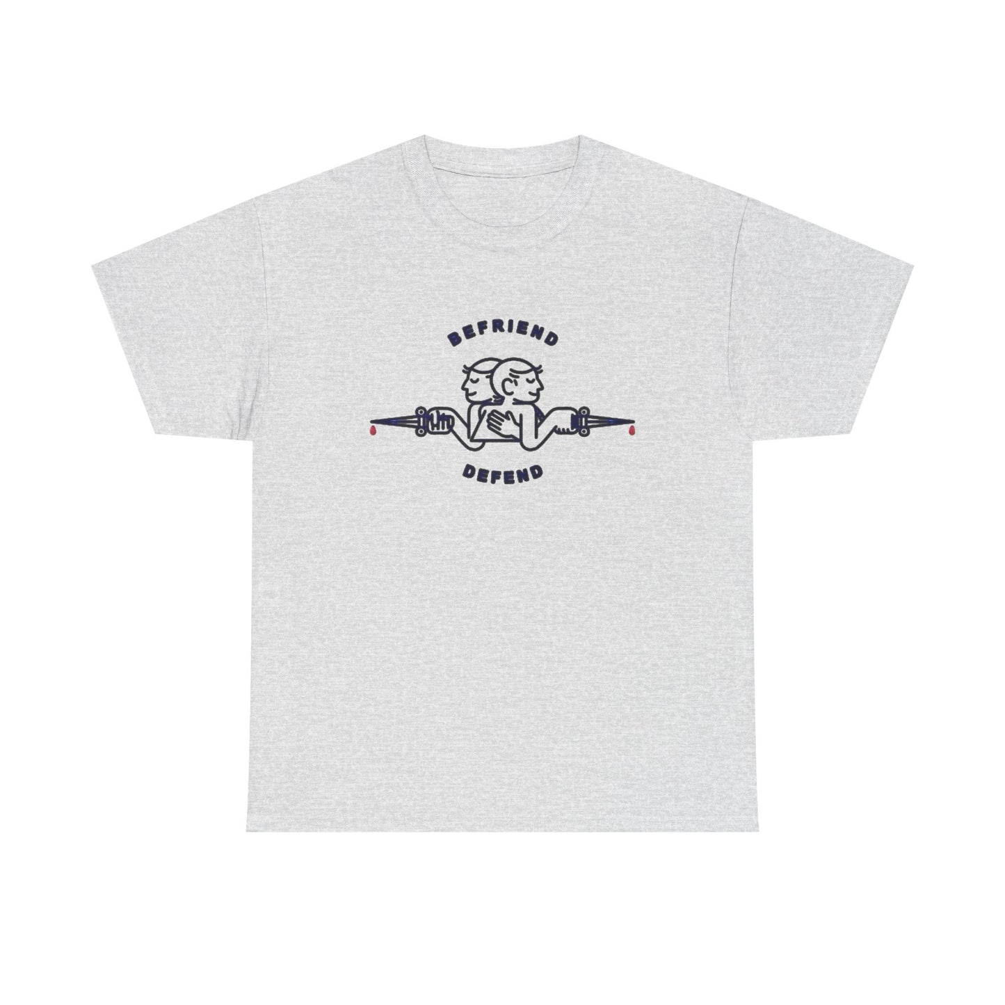 Befriend Defend Graphic T Shirt NEW Unisex Heavy Cotton Tee