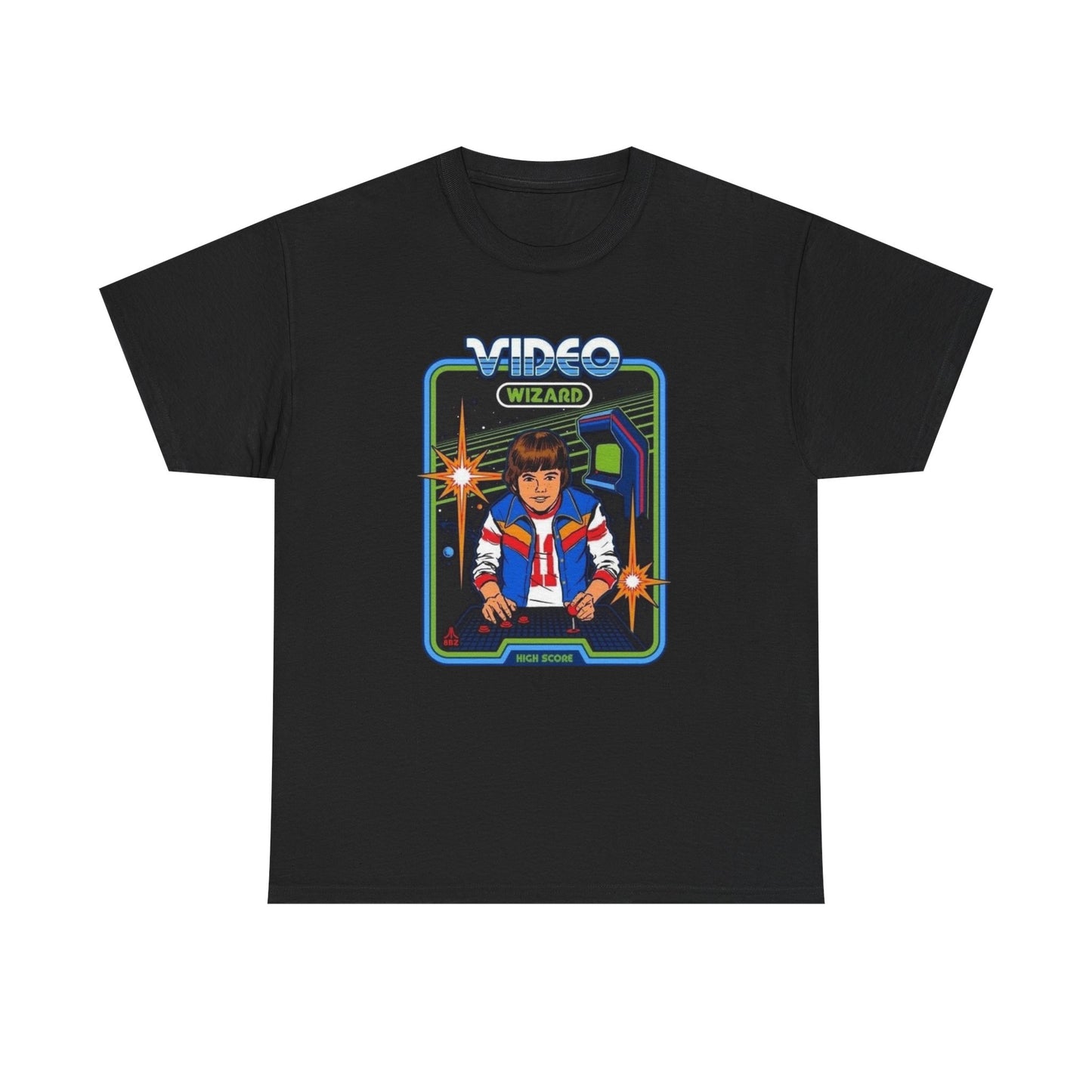 Video Game Wizard Graphic T Shirt Unisex Heavy Cotton Tee NEW Gift