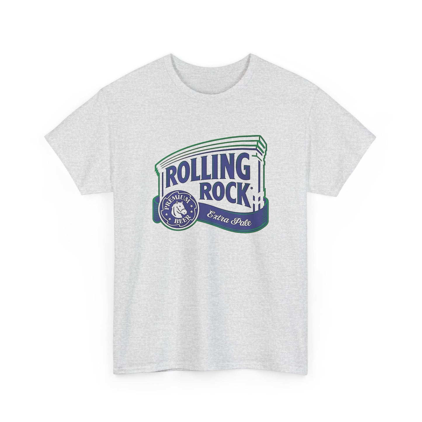 Rolling Rock Beer Vintage Graphic T Shirt NEW Unisex Heavy Cotton Tee