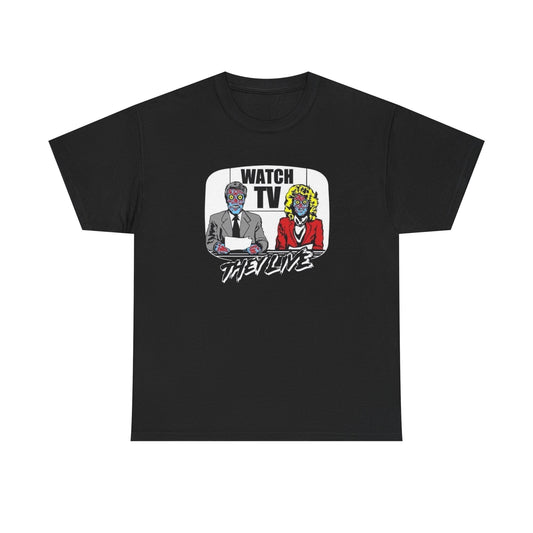 Watch The News Zombies T Shirt S-5XL NEW Unisex Cotton Tee