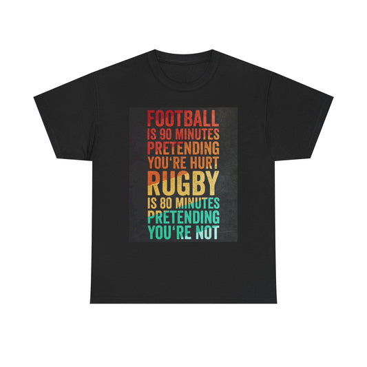 Football Rugby Graphic T Shirt Funny Sports Outdoors Unisex Heavy Cotton Tee