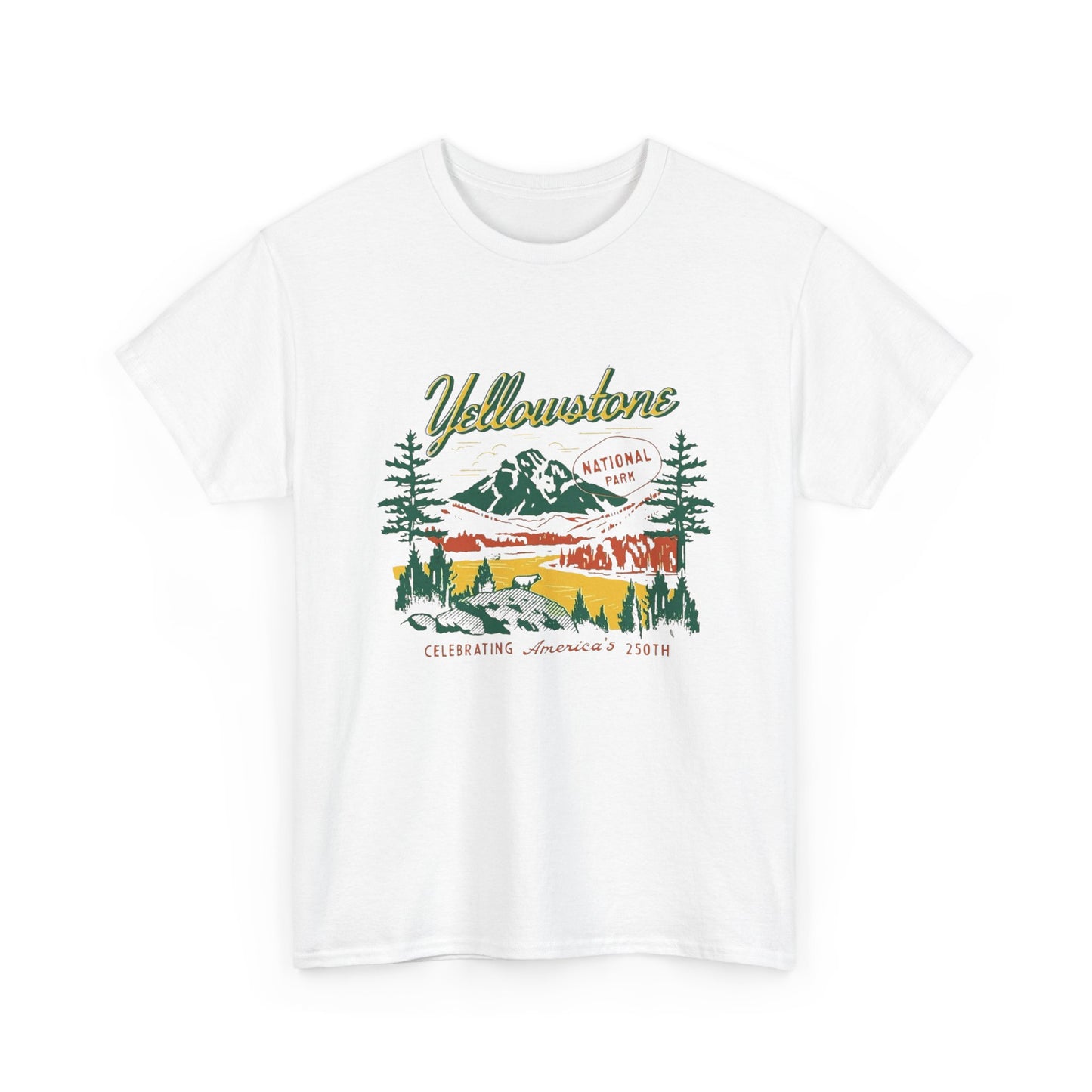 Yellow Stone Retro Graphic T Shirt NEW ADULT Tee