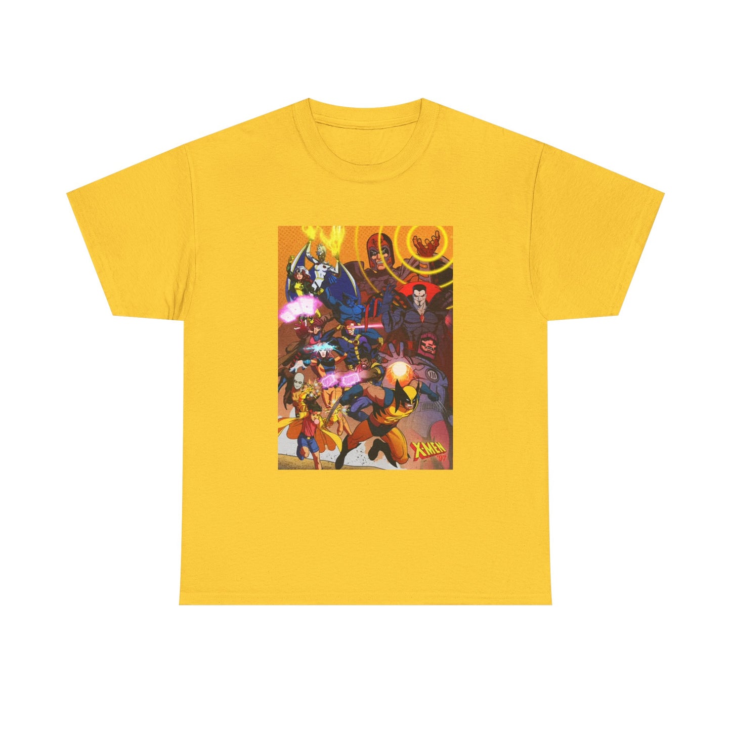 Cartoon Graphic Tee Xmen Comic Book Retro Vintage Tee Unisex Heavy Cotton Tee