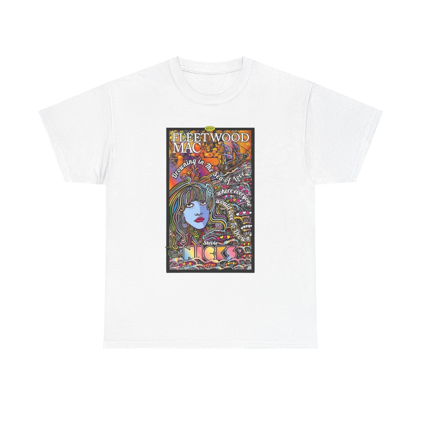Fleetwood Mac T-shirt graphic vintage art 70s Unisex Heavy Cotton Tee