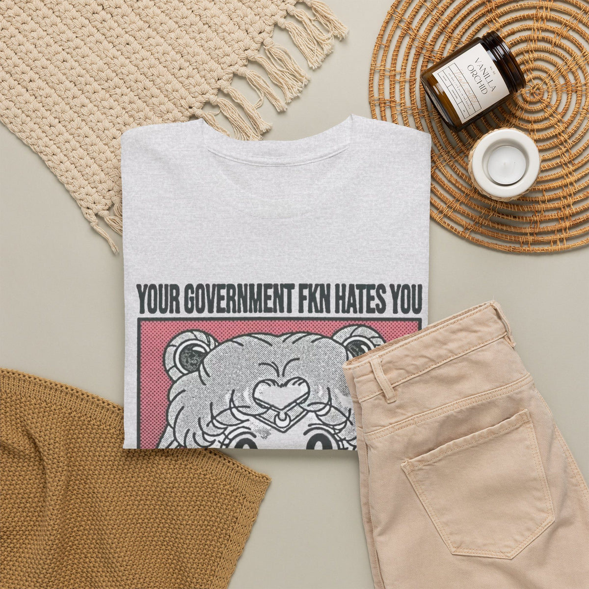 Funny Government Hatred Quote T-Shirt Men's Graphic Tee