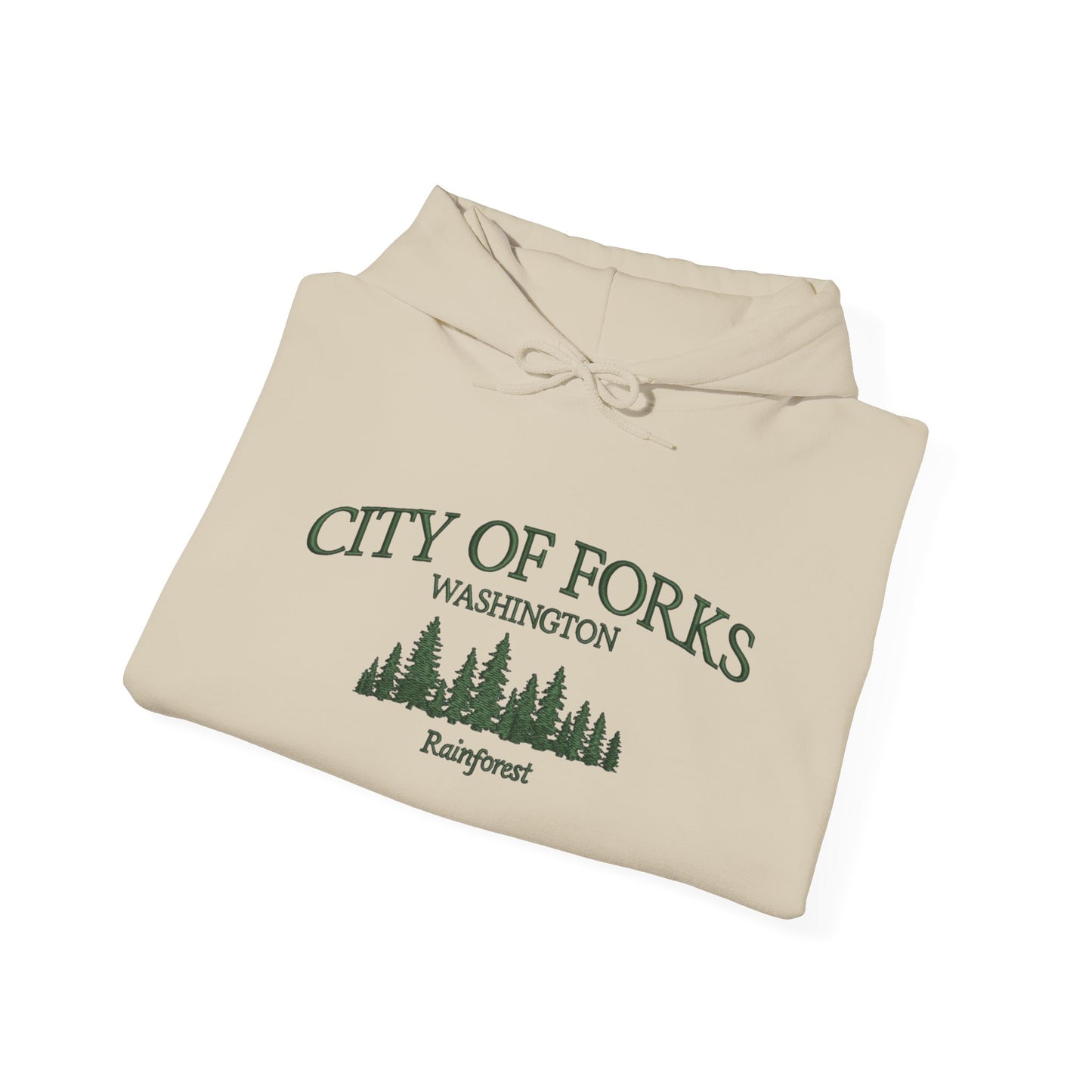 City Of Forks Washington Graphic Hoodie Heavy Blend Sweatshirt NEW