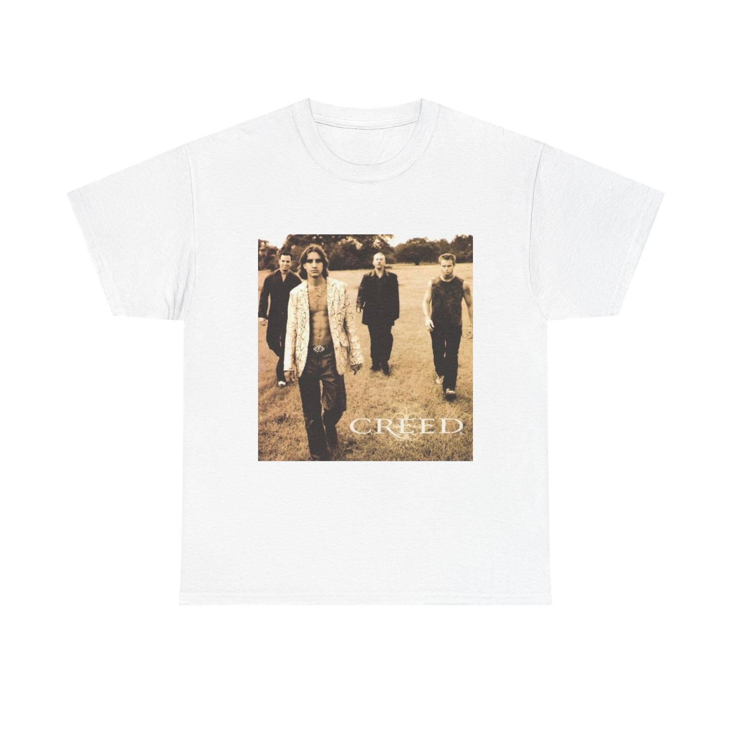 Creed Tshirt Vintage Rock Band Album Cover Garage Beers Unisex Heavy Cotton Tee