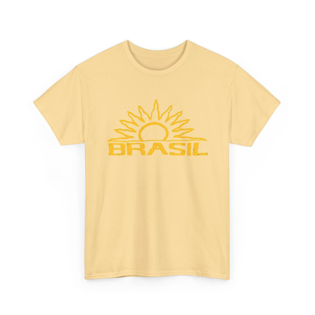 Brazil Sun Graphic T Shirt Men's Retro Classic Heavy Cotton Tee