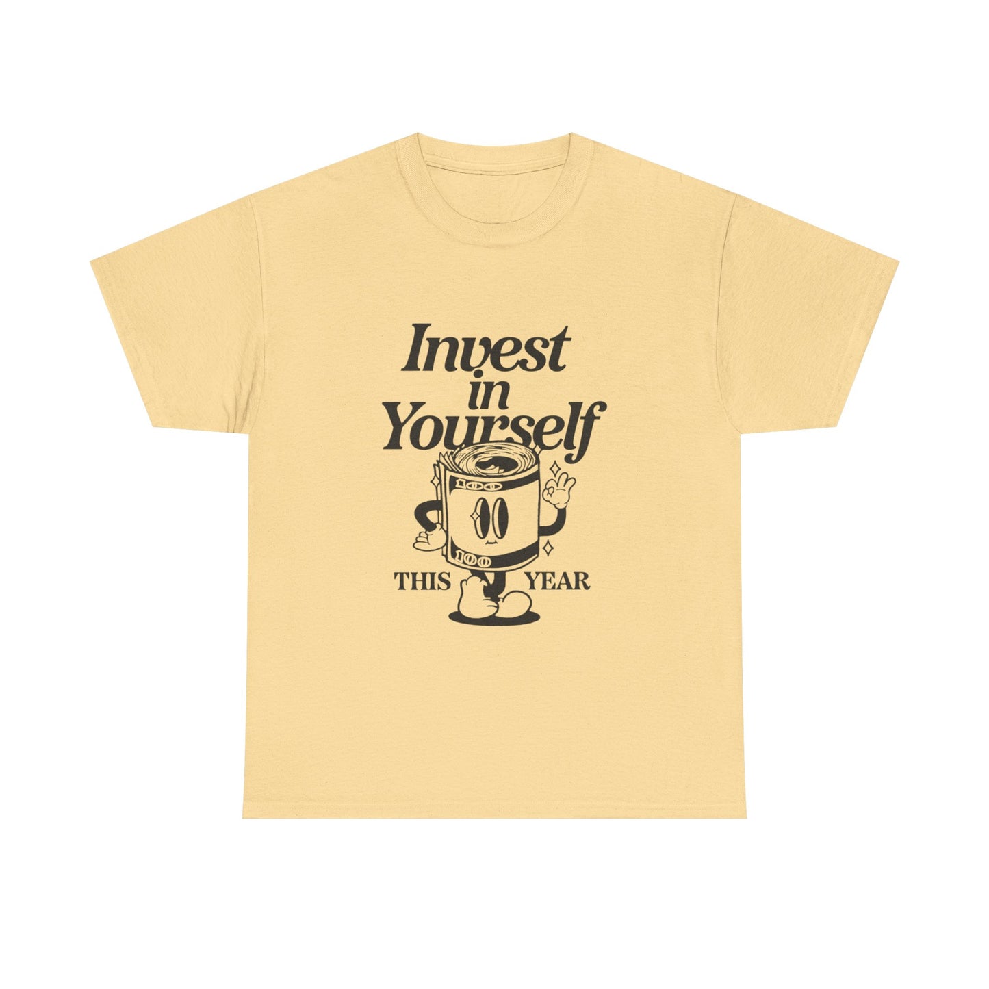 Invest In Yourself Graphic T Shirt Unisex Heavy Cotton Tee Gift