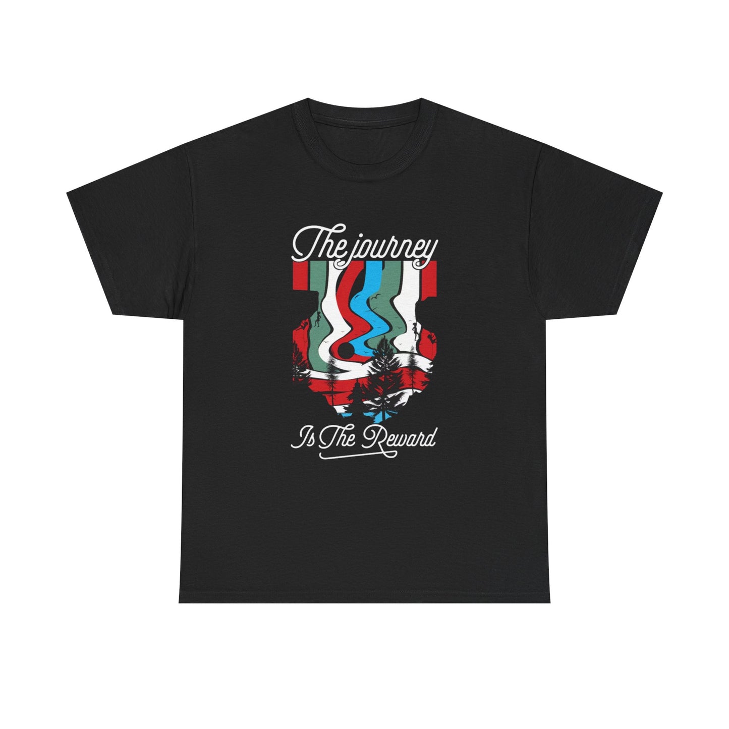 The Journey Is The Reward Graphic T Shirt Men's  Heavy Cotton Tee