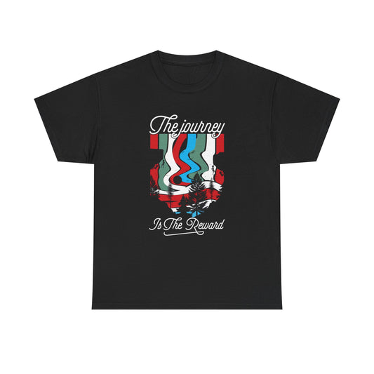 The Journey Is The Reward Graphic T Shirt Men's  Heavy Cotton Tee