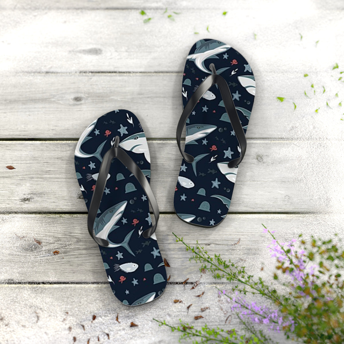 Shark Summer Sandals, Beach Shoes, Vacation Flip Flops, Pool Slides, Comfortable