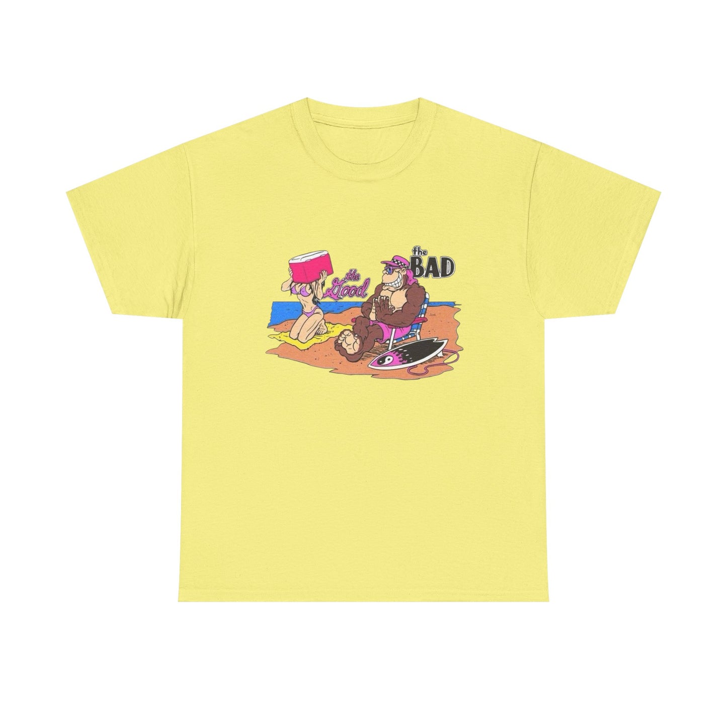 The Bad The Good Beach Graphic T Shirt NEW Unisex Heavy Cotton Tee