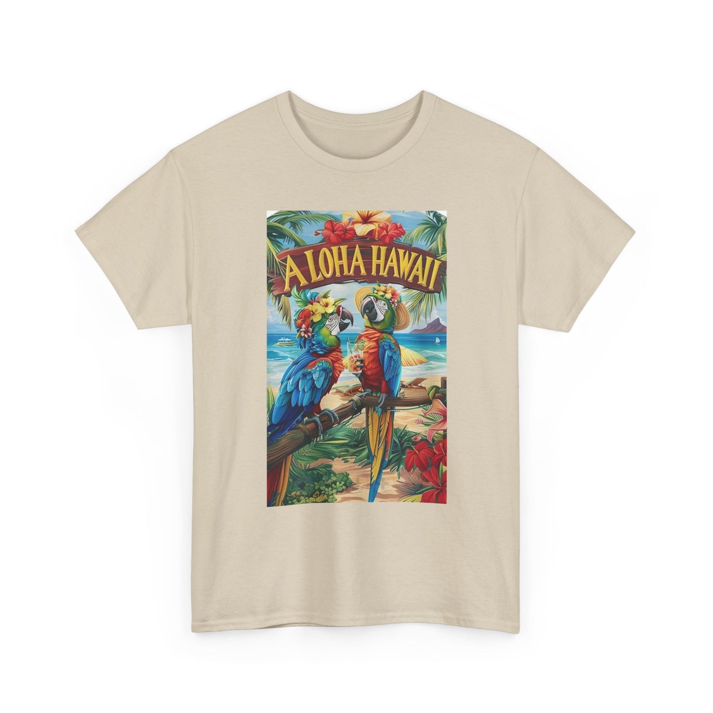 Aloha Hawaii Graphic T Shirt Unisex Heavy Cotton Tee