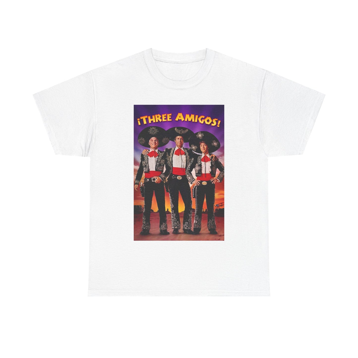 Three Amigos Tshirt Steve Martin Graphic Vintage Comedy Unisex Heavy Cotton Tee