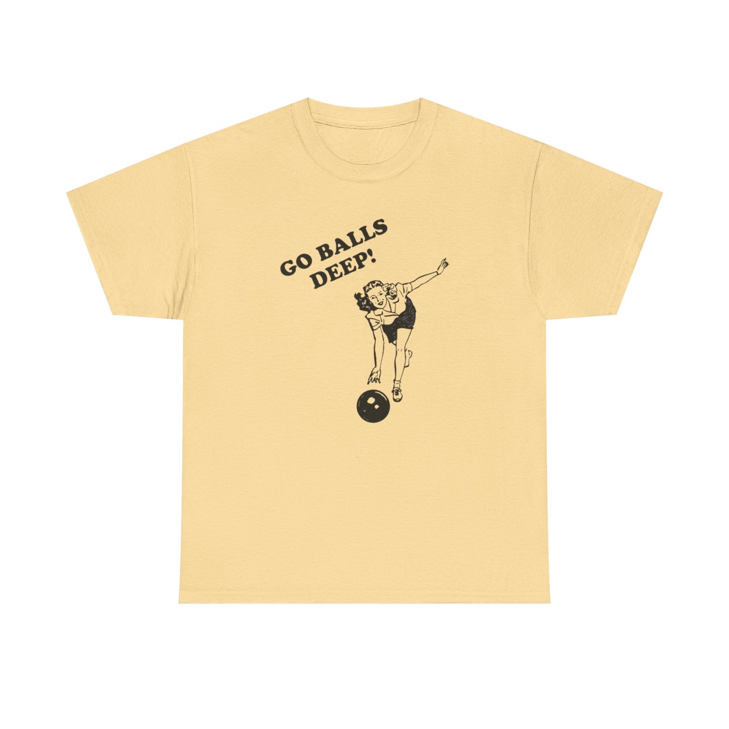 Go Balls Deep Graphic T Shirt Funny Sex Jokes Graphic T Shirt S-5XL NEW Cotton