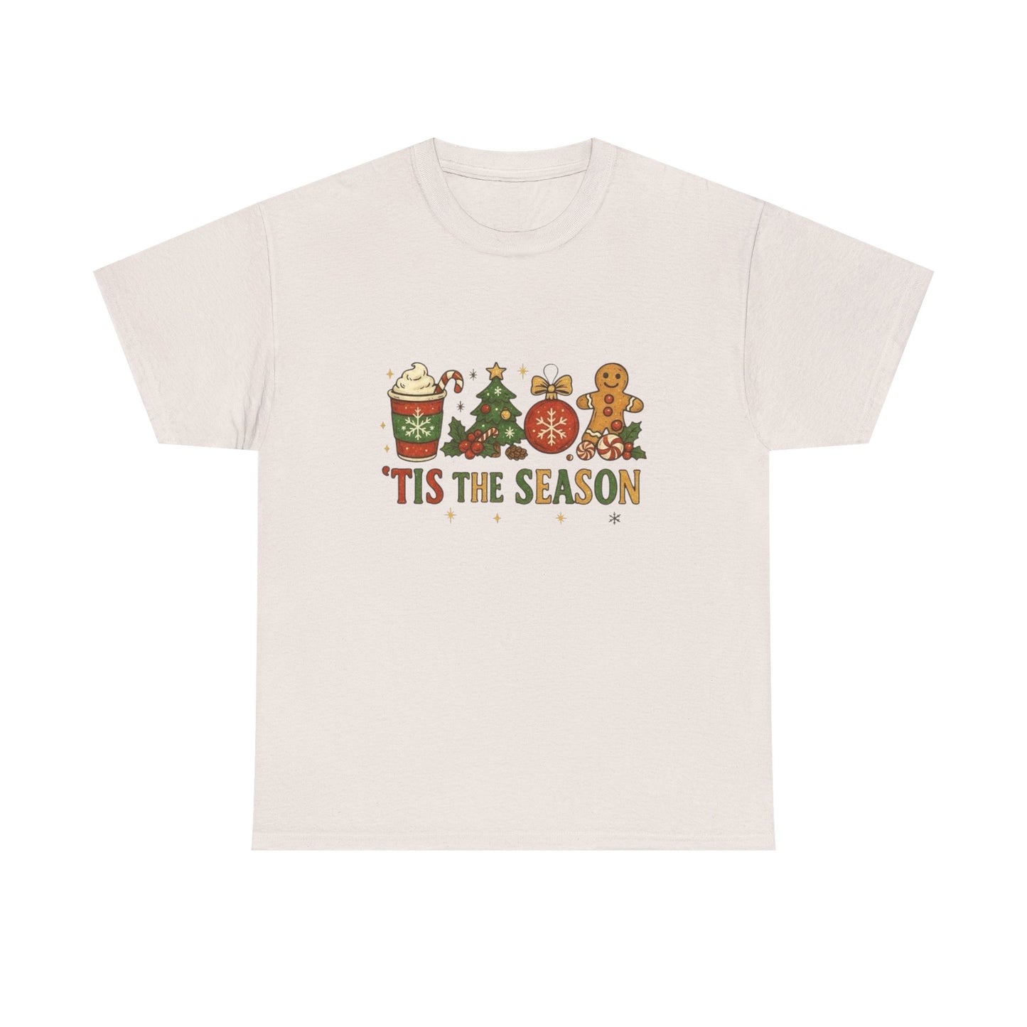 Tis The Season Christmas Graphic T Shirt NEW Unisex Heavy Cotton Tee