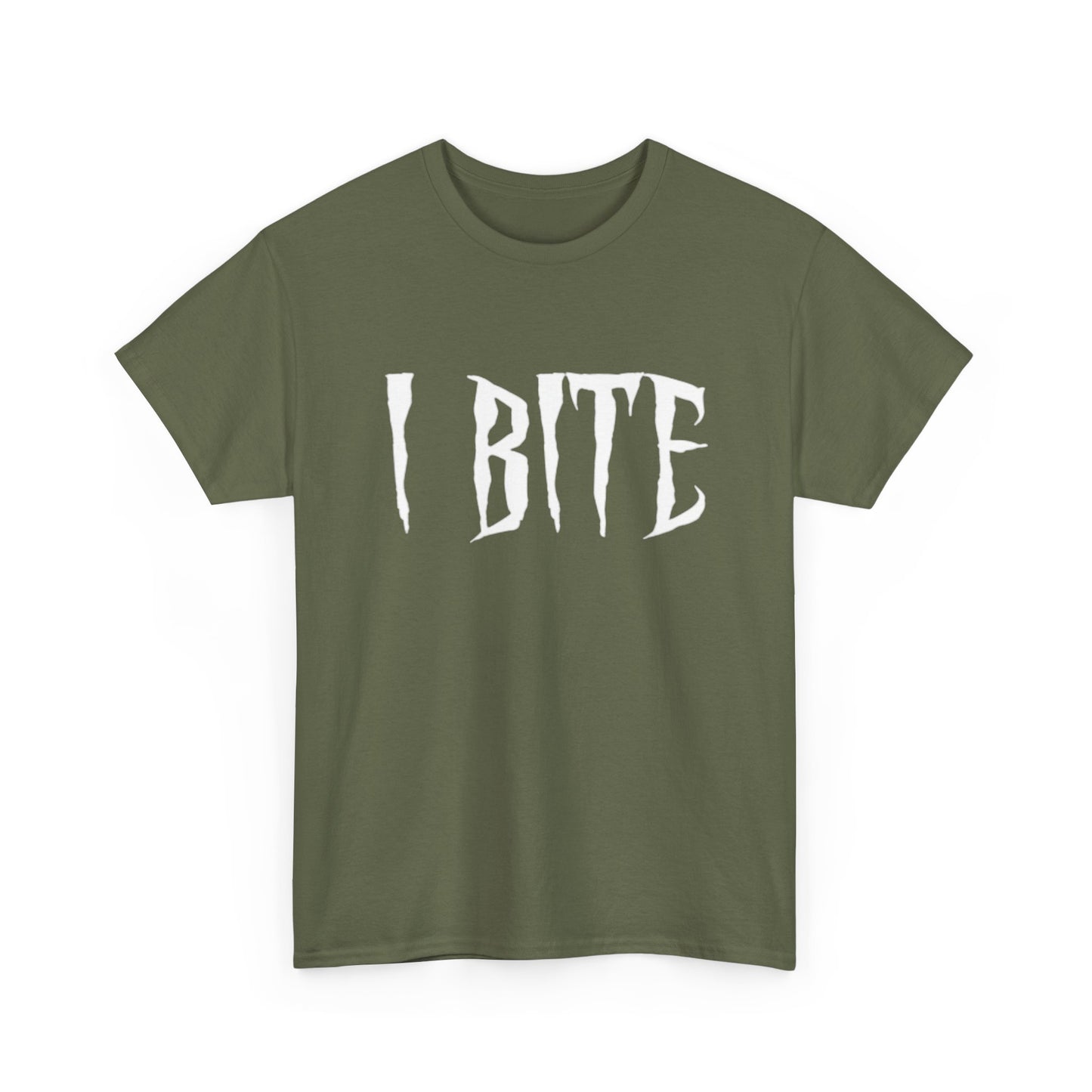 I Bite Shirt Funny Joke Graphic Vampire Dad Humor Unisex Heavy Cotton Tee