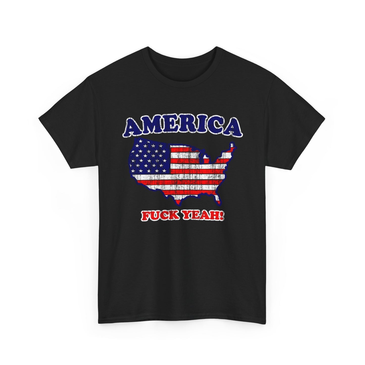 America Hell Yeah Funny Graphic T Shirt Unisex Heavy Cotton Tee