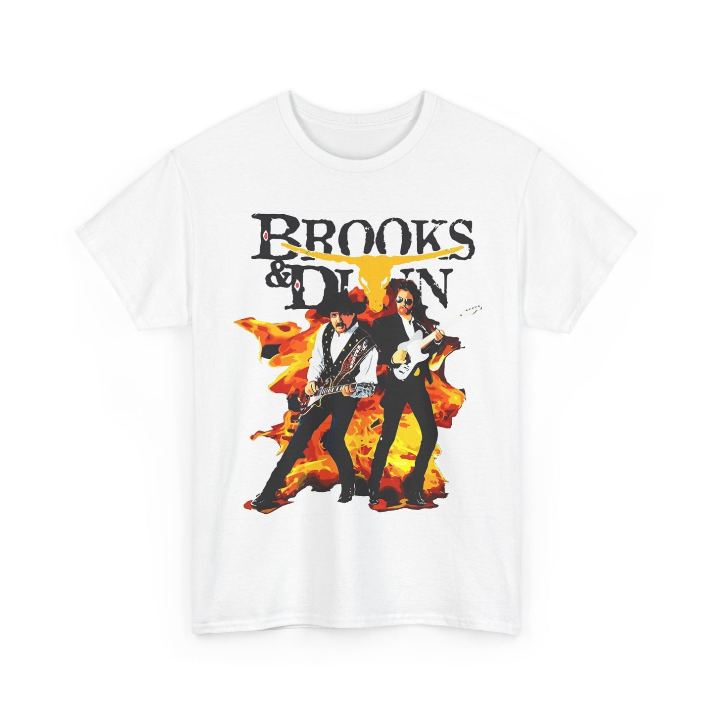 Brooks and Dunn Shirt vintage fire graphic country Unisex Heavy Cotton Tee