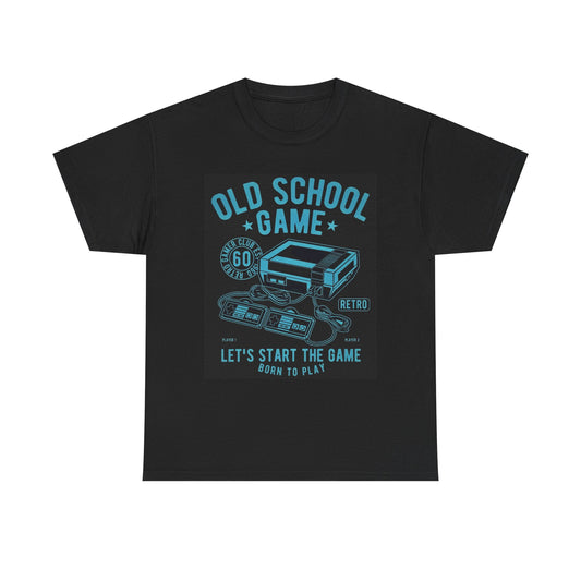 Old School Video Games Graphic T Shirt Vintage Retro Apparel Heavy Cotton Tee