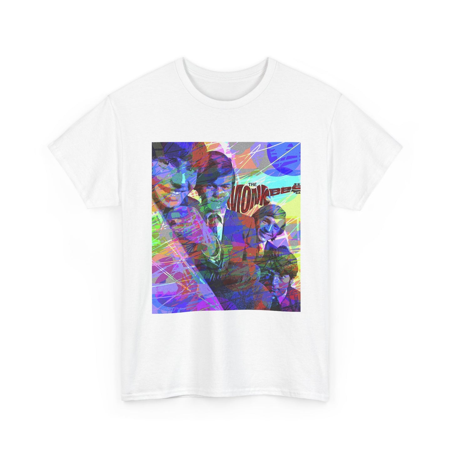 The Monkees Tshirt Vintage Rock 70s Retro Graphic Neon Poster Unisex