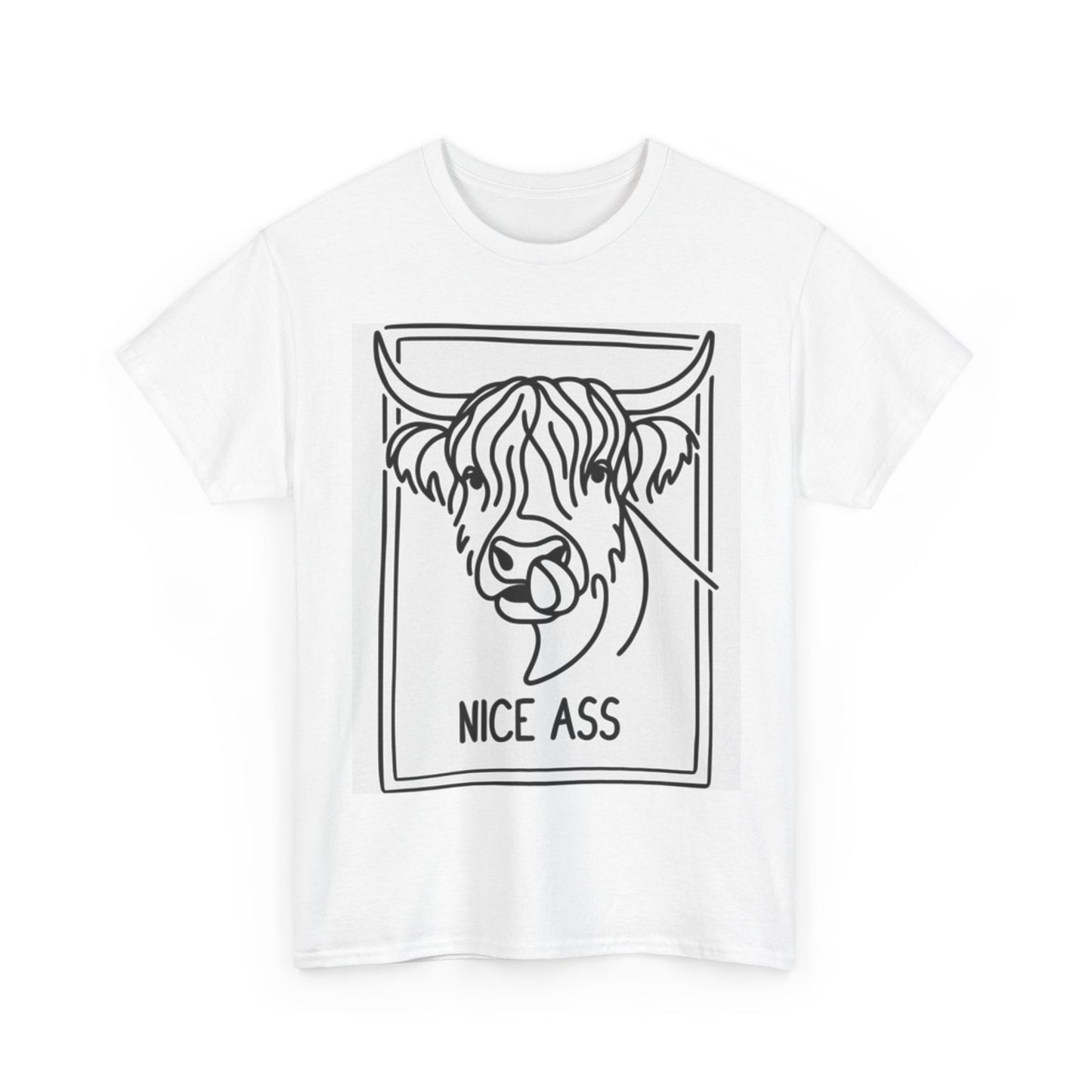 Nice Ass Funny Graphic Shirt Bull Unisex Heavy Cotton Tee
