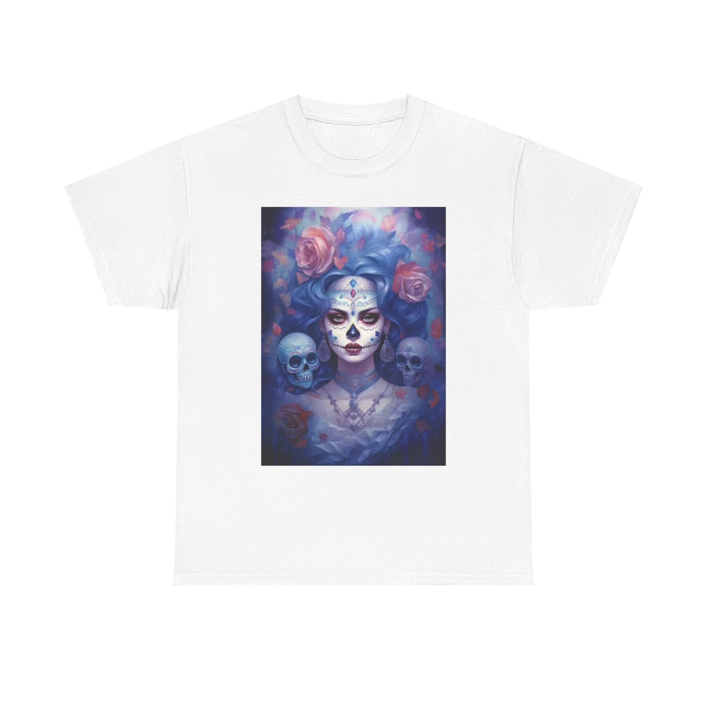 Day Of The Dead Graphic T Shirt Retro Art Mexico Vintage Unisex Heavy Cotton AI