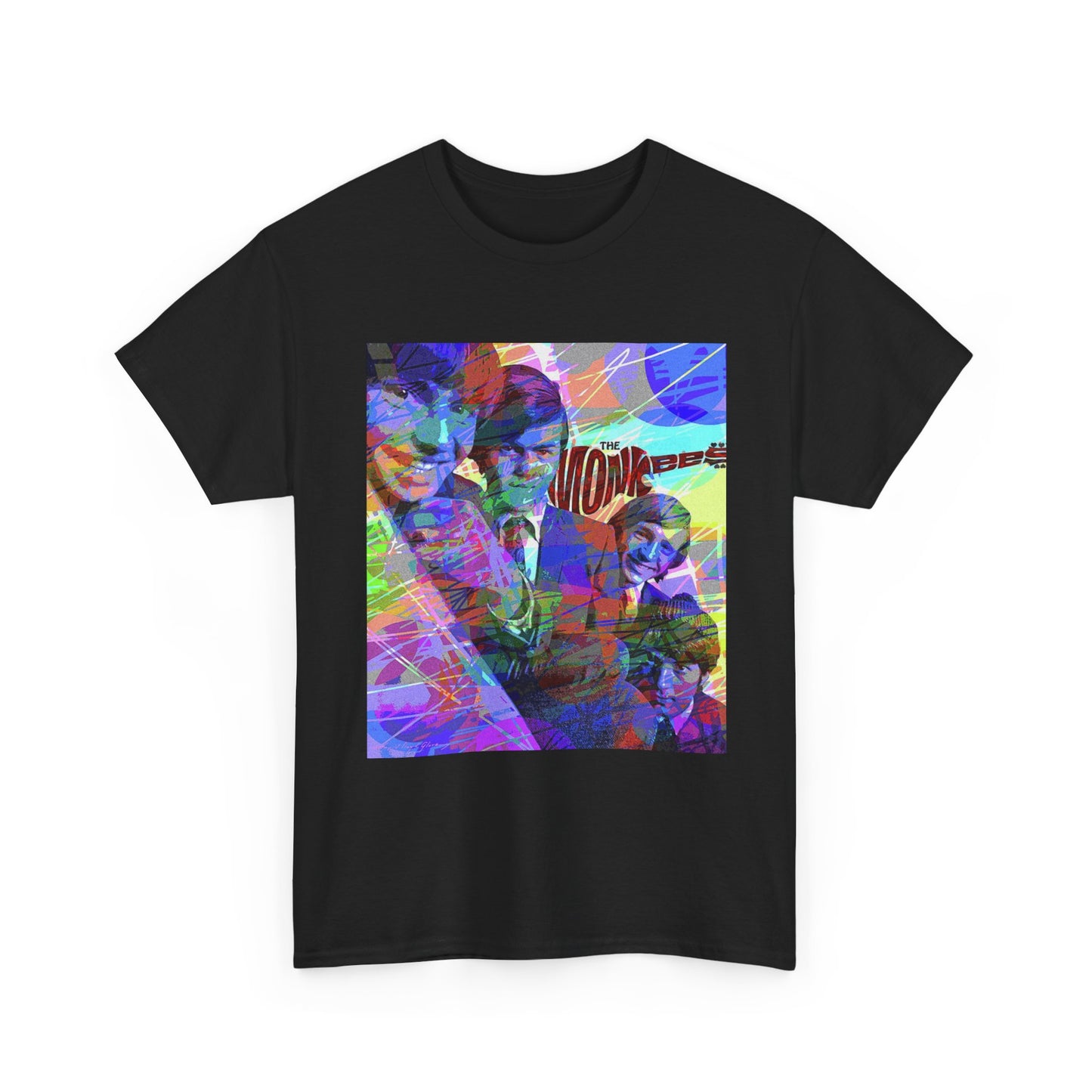 The Monkees Tshirt Vintage Rock 70s Retro Graphic Neon Poster Unisex