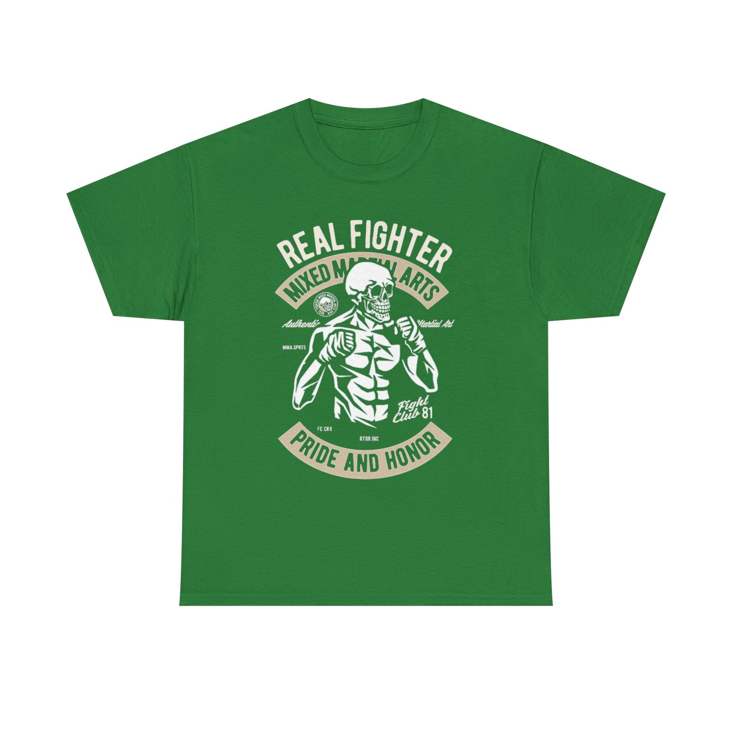 Real Fighter MMA Graphic T Shirt Boxing GYM Unisex Heavy Cotton Tee