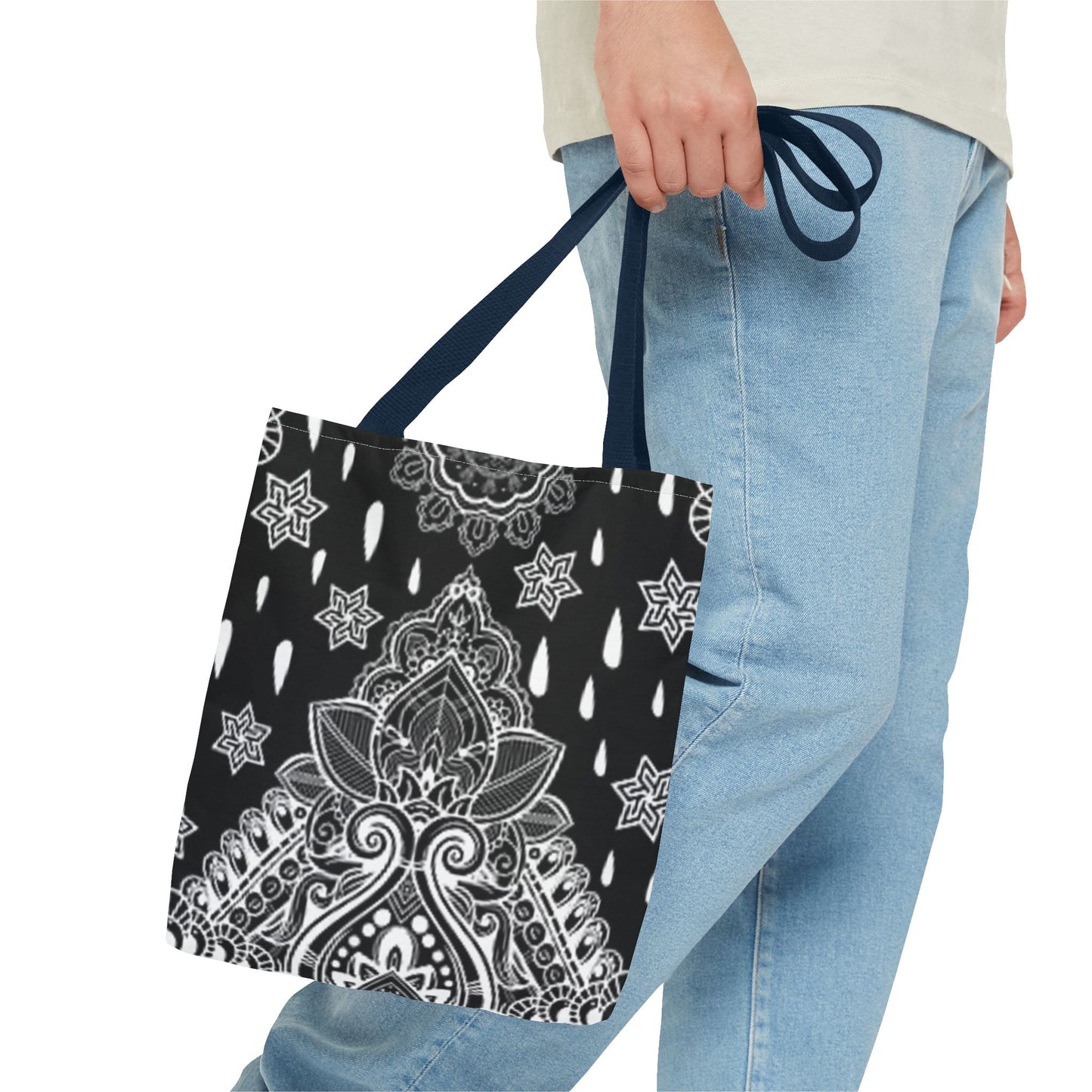 Black And White Paisley Multi Color BRAND NEW MODERN Tote Bag (AOP)